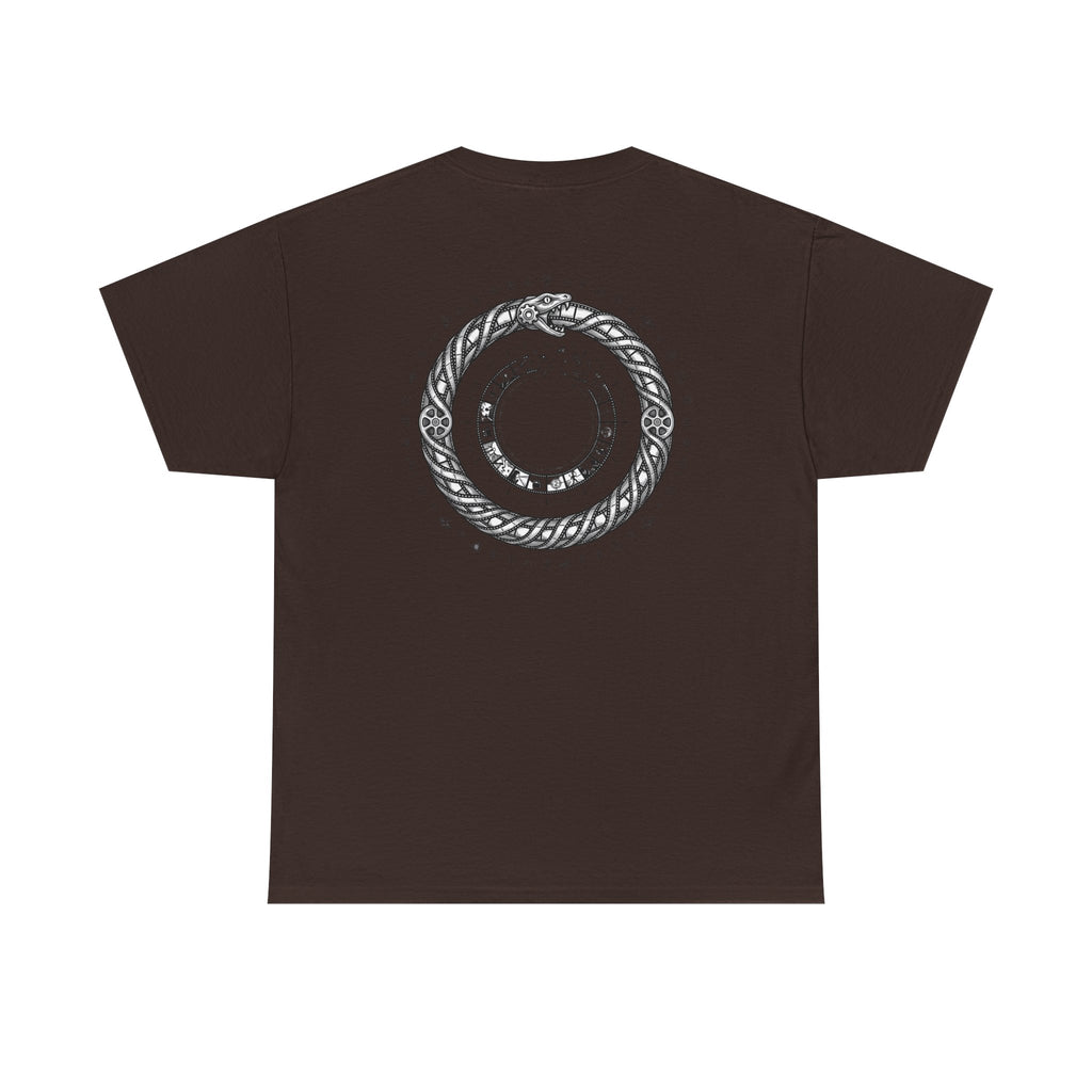 Power Runs Black — "The Agenda of the Arch" Retro TV Ouroboros Graphic Tee by Printify