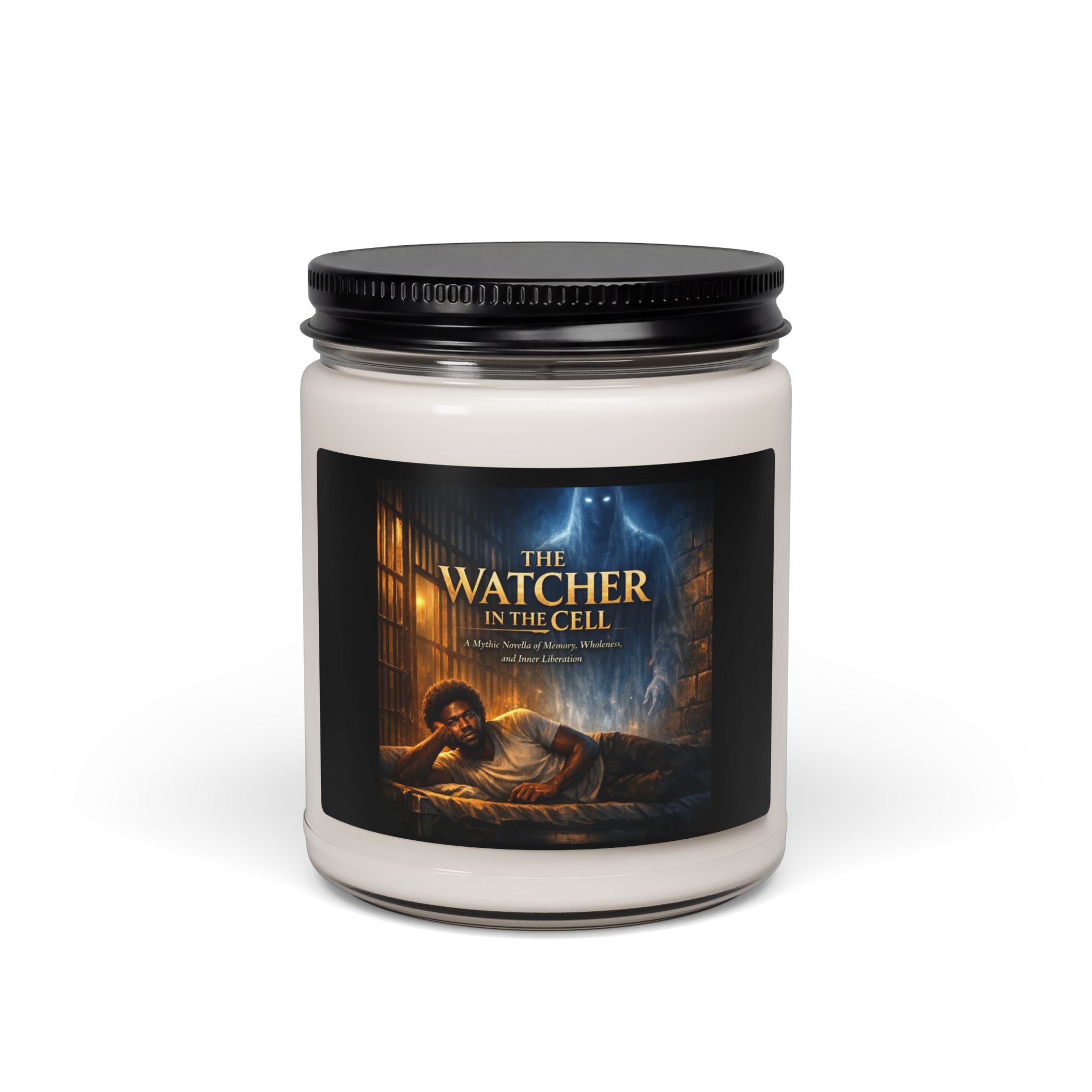 PRB The Watcher in the Cell Candle | Scented Soy Jar, 9oz by Printify