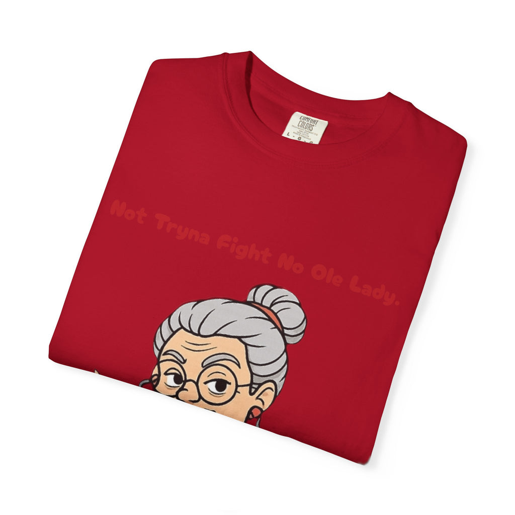 PRB Not Tryna Fight No Ole Lady T-shirt | Funny Grandma Graphic Tee by Printify