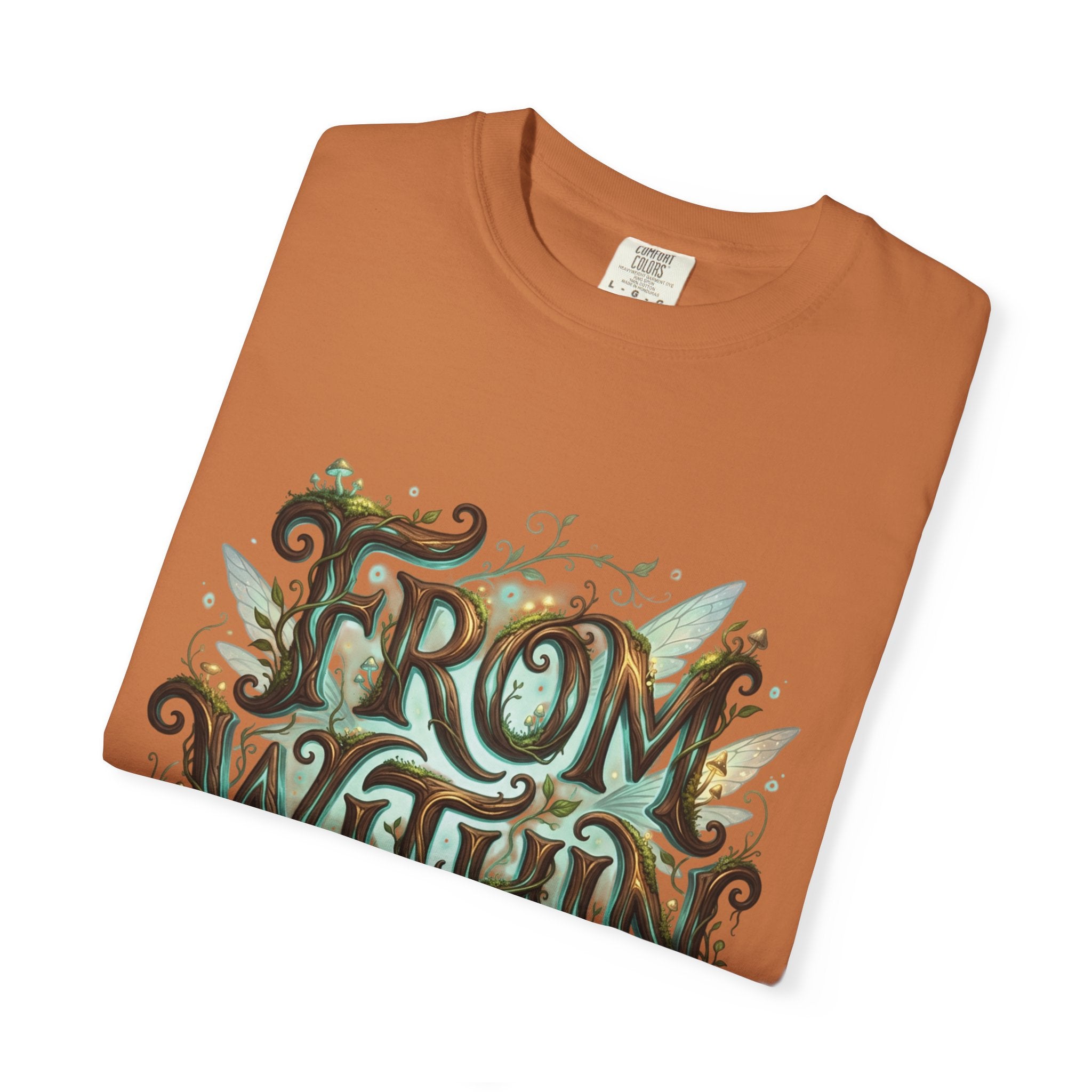 PRB From Within T-shirt | Nature Typography Forest Illustration by Power Runs Black