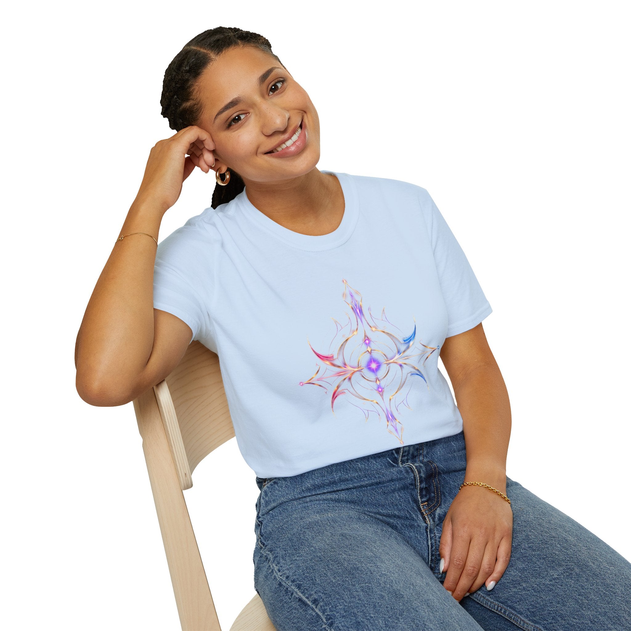 Power Runs Black PRB Pretty Rich Bitch The Collection Mystic Mandala Tee — Subtle Pastel Spiritual Graphic T-Shirt by Printify