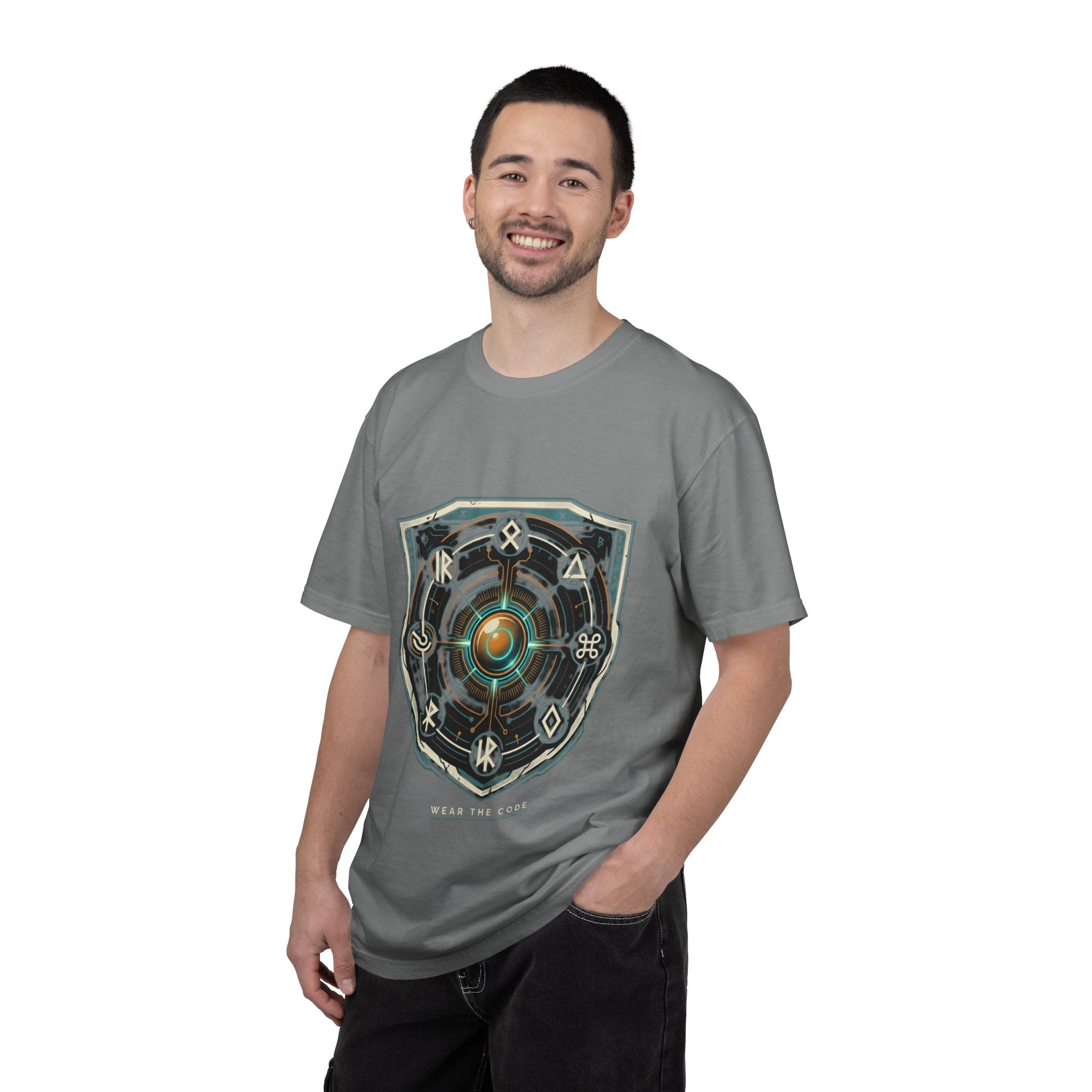 Power Runs Black PRB "Wear The Code" Mystic Shield T-Shirt — Geometric Sigil Graphic Tee by Power Runs Black