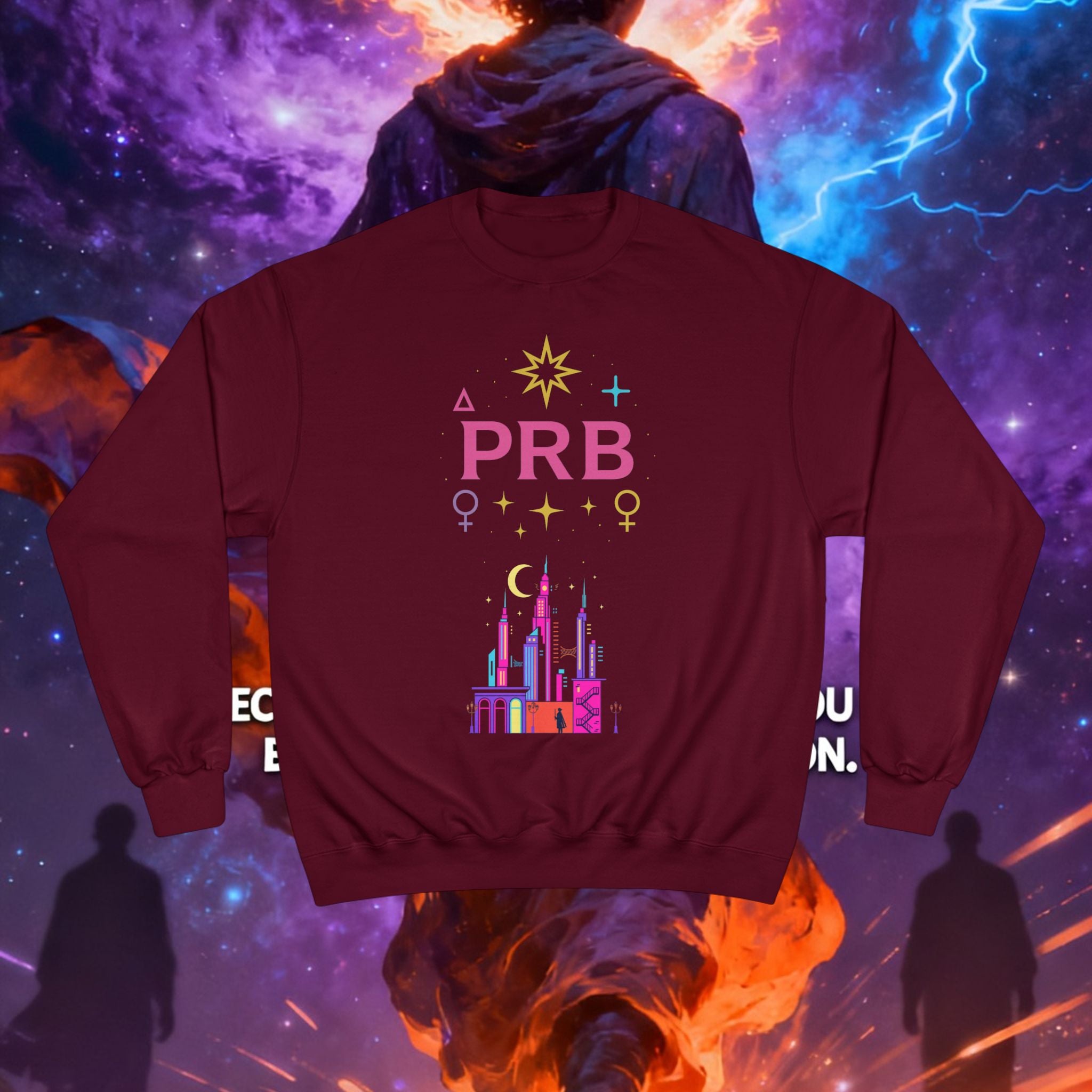 Pretty Rich Bitch by PRB Cityscape Sweatshirt — Colorful Pride-Inspired Urban Graphic by Power Runs Black