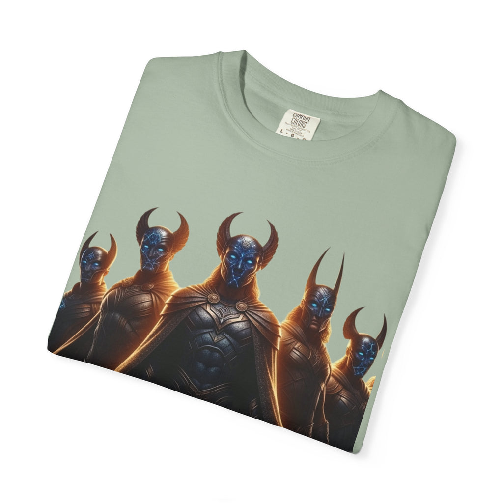 Power Runs Black PRB Dark Legion Graphic T-Shirt — Horned Warriors Fantasy Tee by Power Runs Black