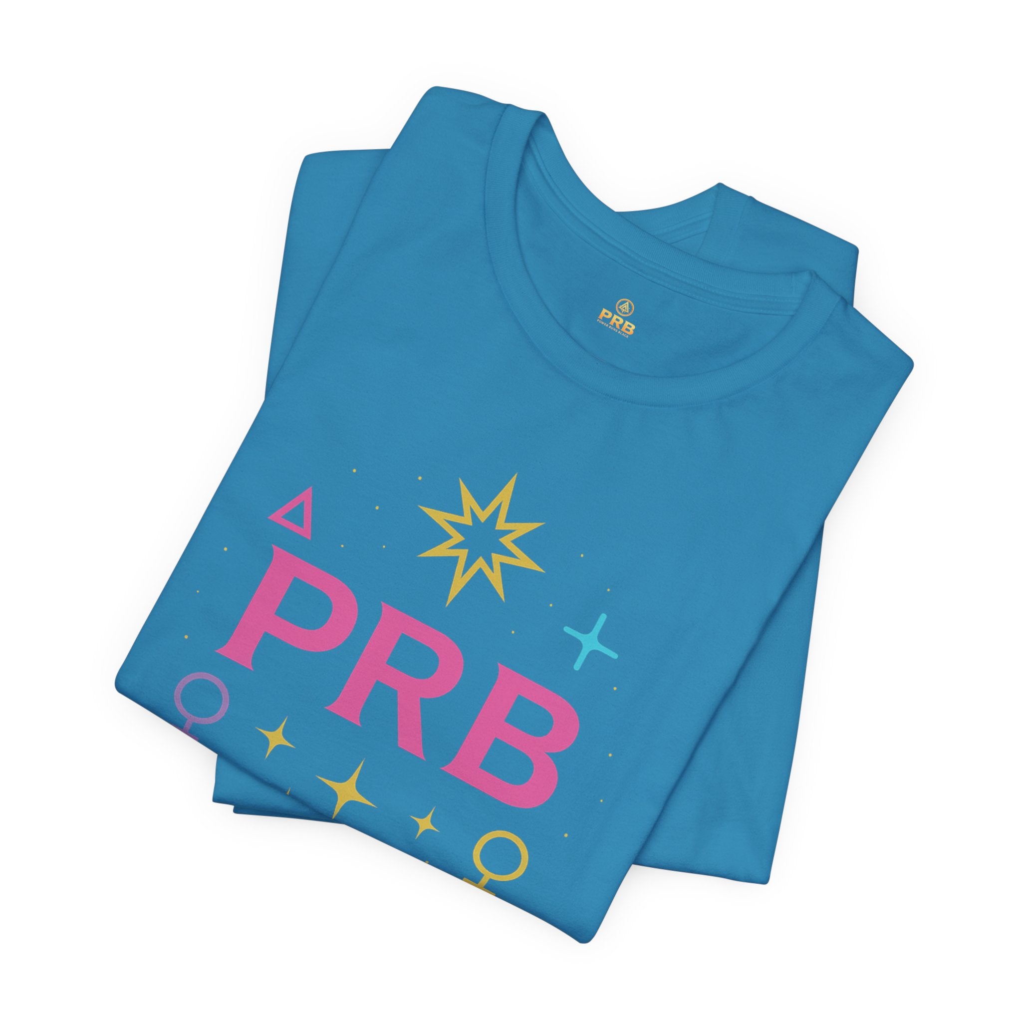 Pretty Rich Bitch The Collection by PRB Floral Lotus T‑Shirt — Colorful Spiritual Symbol Tee by Power Runs Black