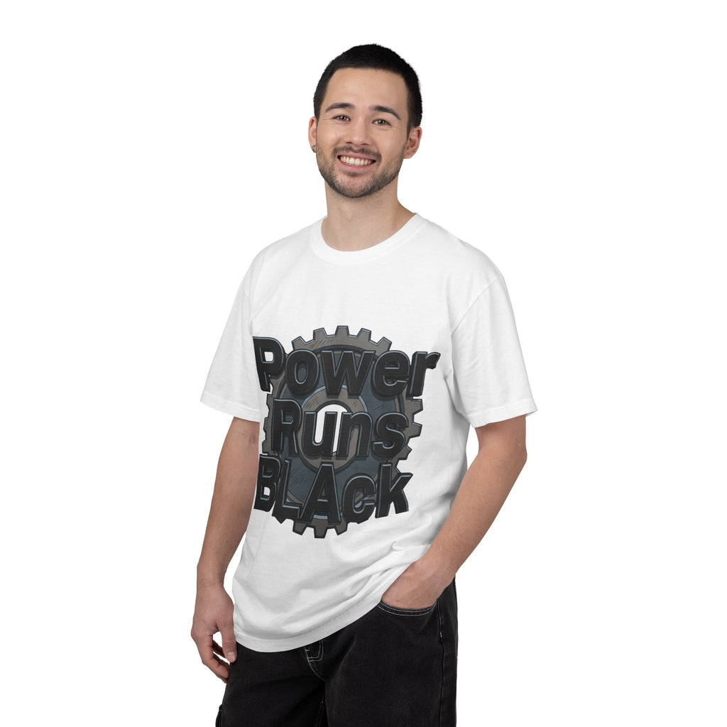 PRB Power Runs Black Gear Graphic Tee | Garment-Dyed Heavyweight Cotton by Power Runs Black
