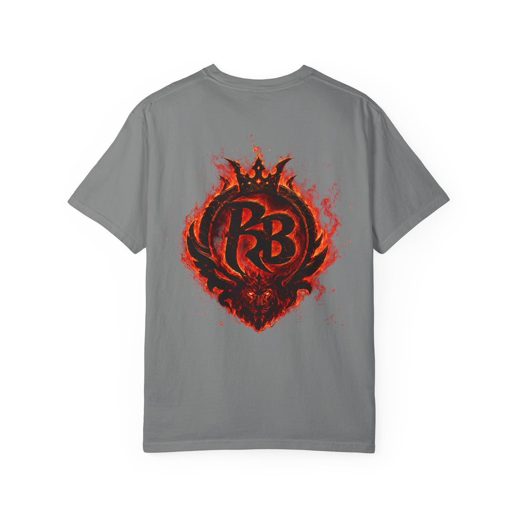 Power Runs Back PRB Flame Logo T-shirt | Fiery Emblem Tee, Grunge Rock Chic by Printify