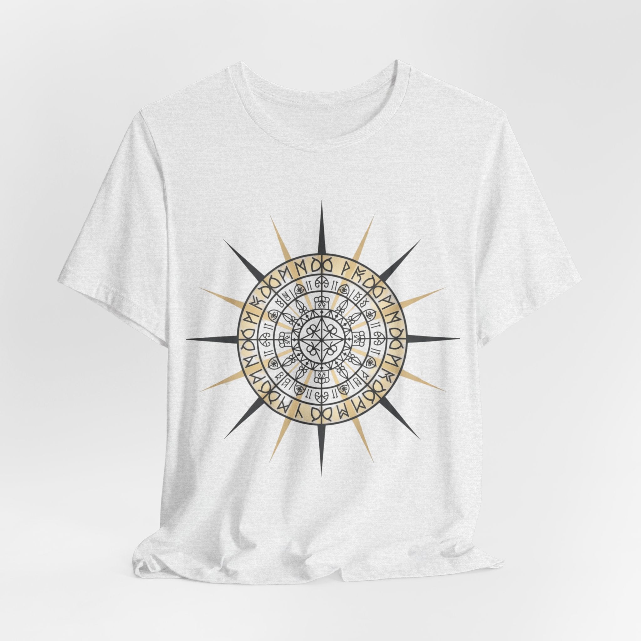 PRB Compass Rose Mandala Tee — Nautical Compass Graphic Shirt by Power Runs Black