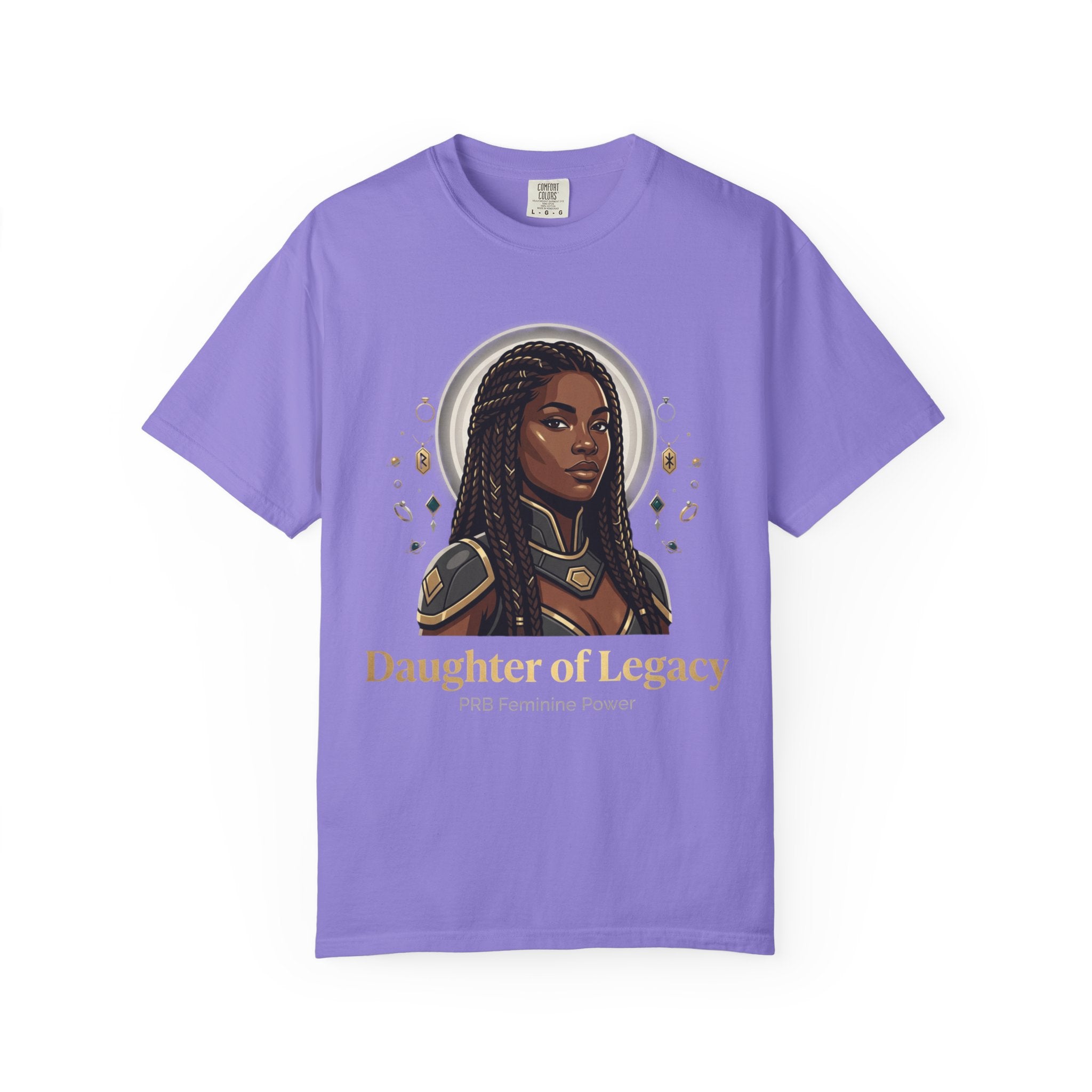 PRB Daughter of Legacy Graphic T-Shirt | Afrocentric Heroine Portrait Tee by Printify