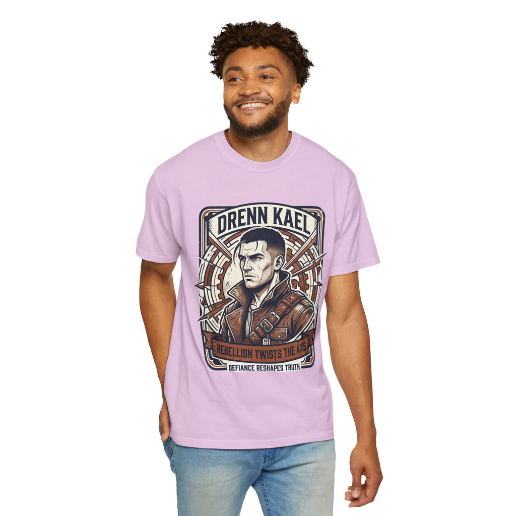 Power Runs Black PRB Drenn Kael Portrait T-Shirt — "Rebellion Twists the Axis" Graphic Tee by Power Runs Black