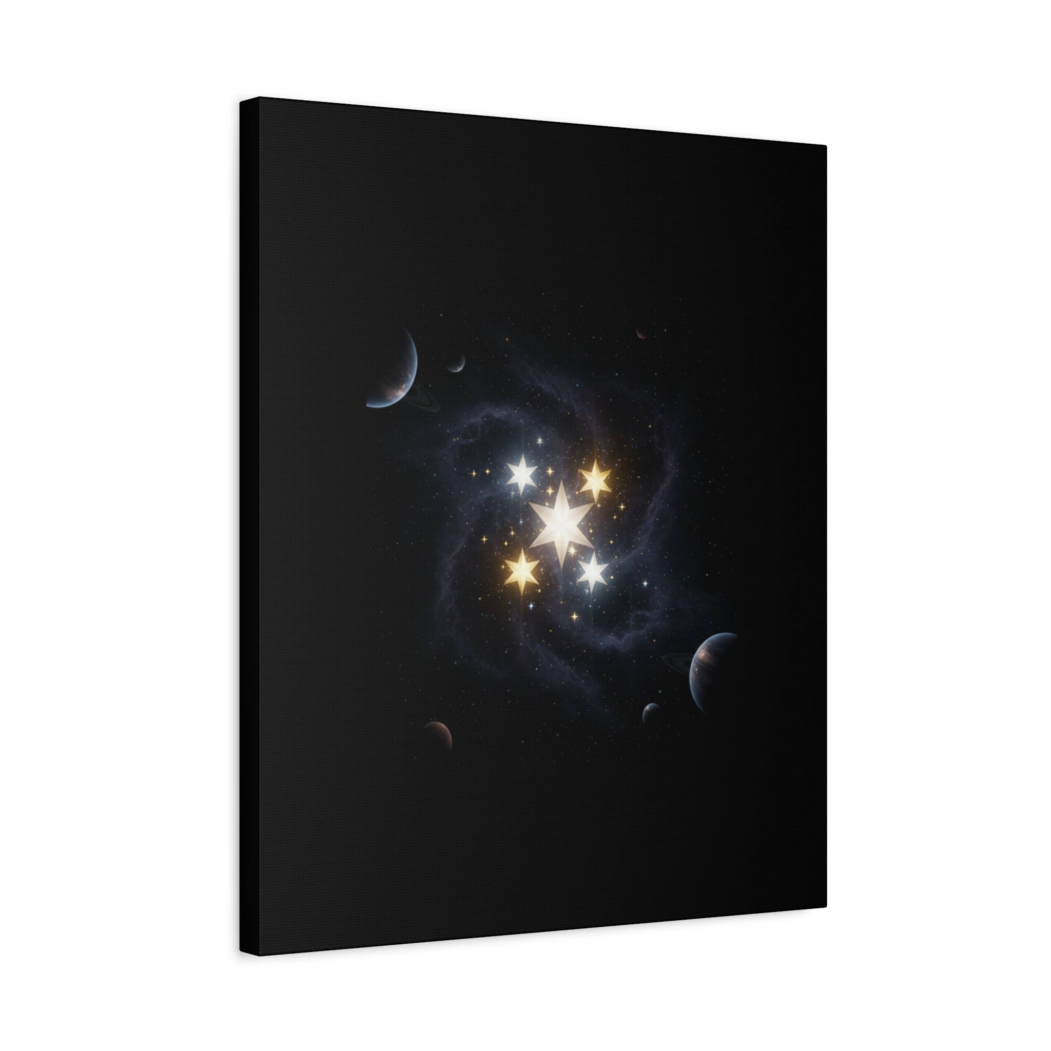 Power Runs Black PRB Glowing Star Constellation Canvas by Power Runs Black