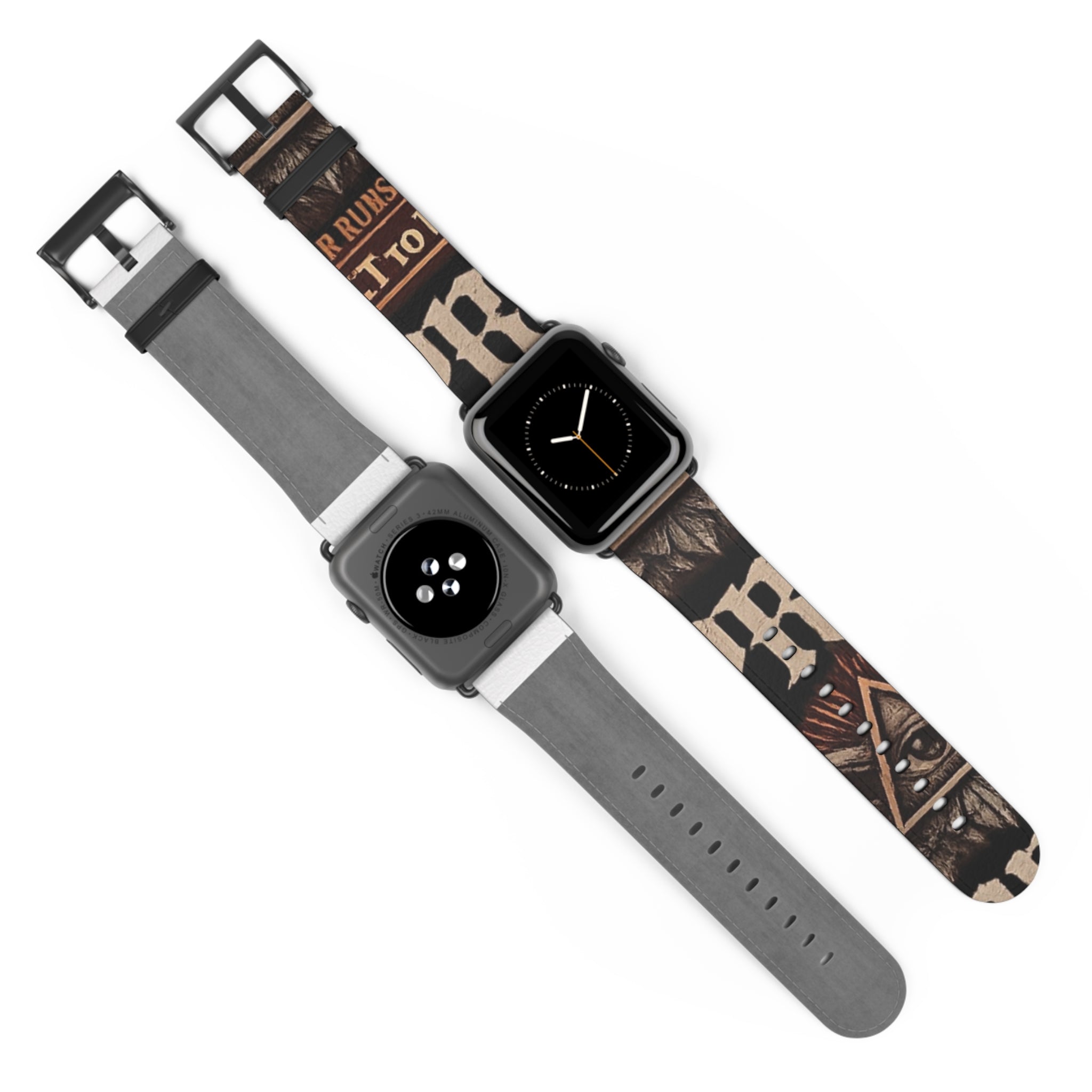 Mystic All-Seeing Eye Apple Watch Band — Vintage Occult Faux Leather Strap by Printify