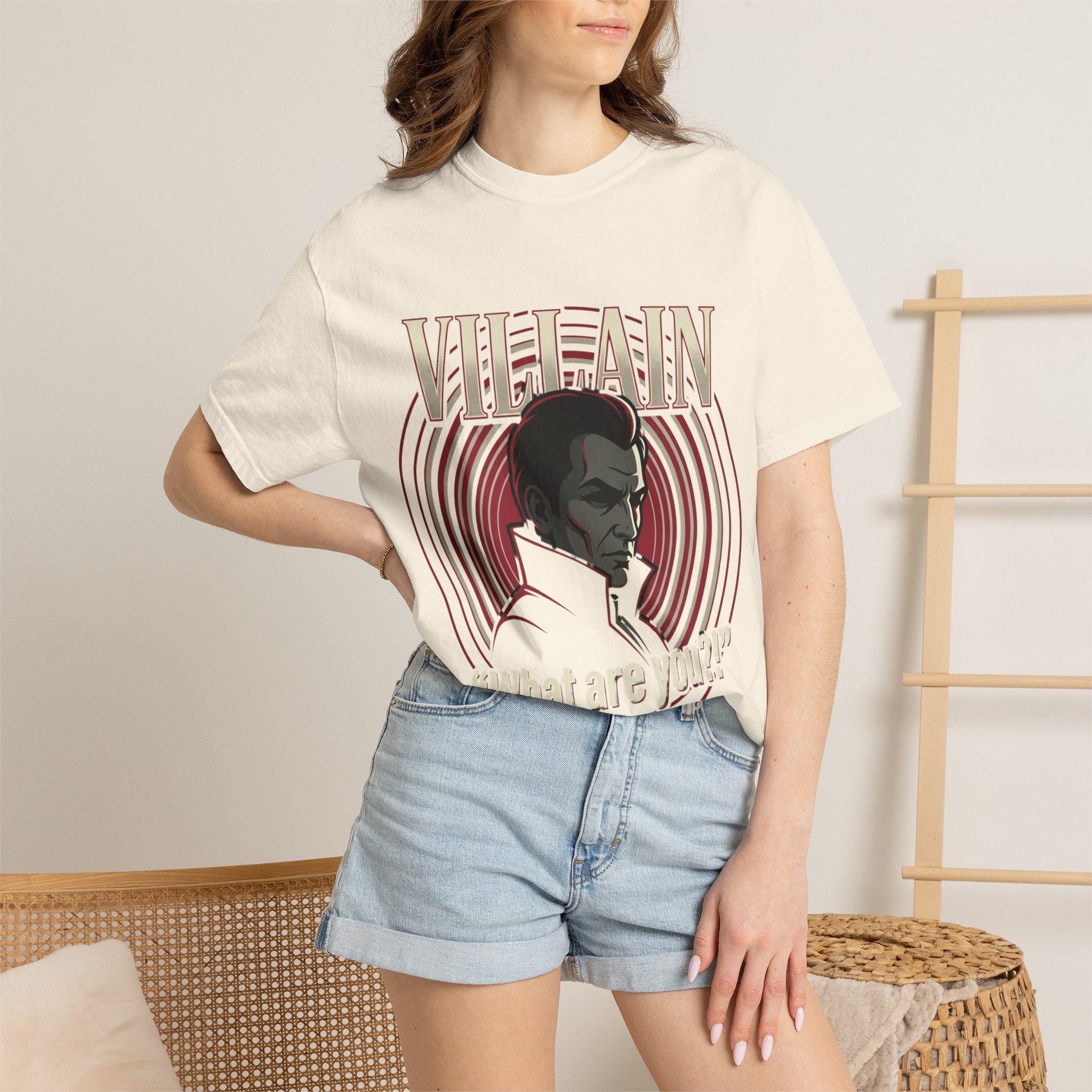Power Runs Black Villain Portrait T-Shirt — "What Are You?" Graphic Tee by Power Runs Black