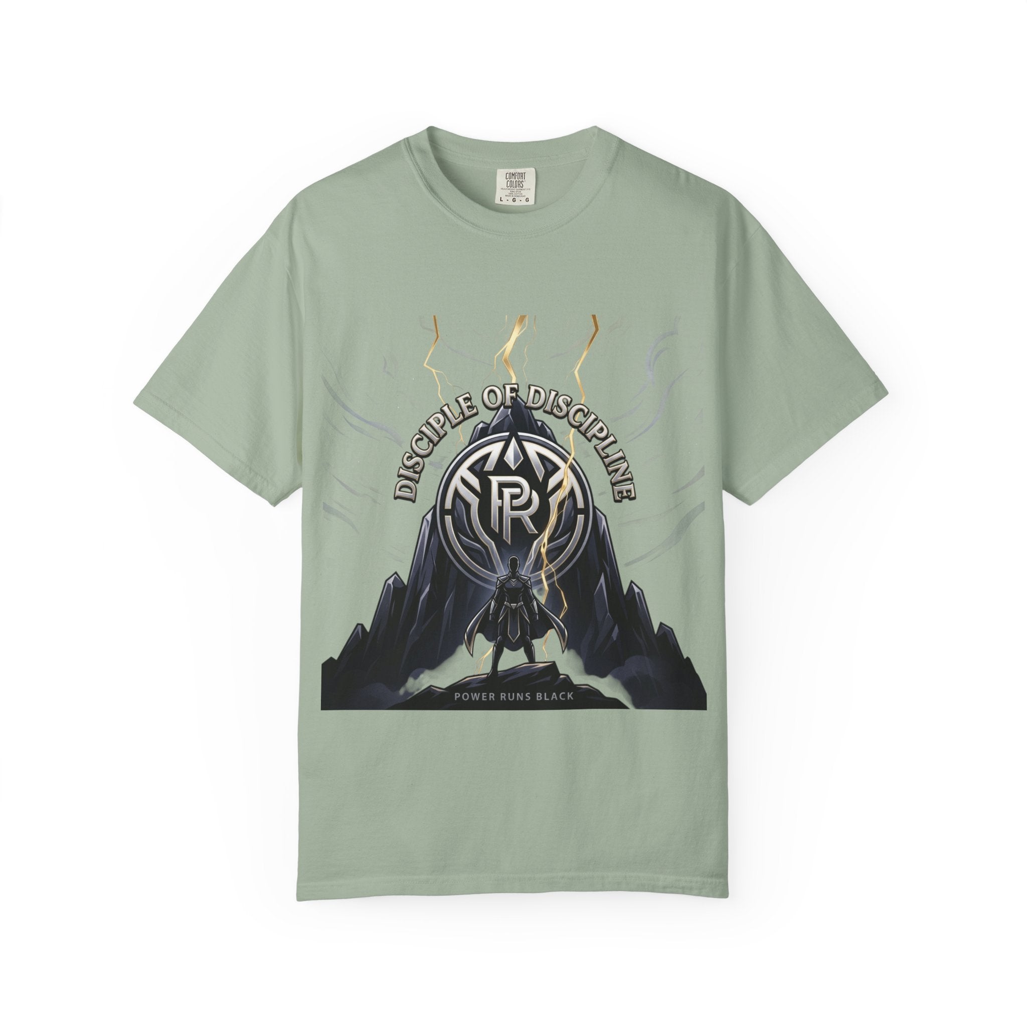 Printify PRB Disciple of Discipline logo mountain graphic T-Shirt | Crest emblem tee - T-Shirt
