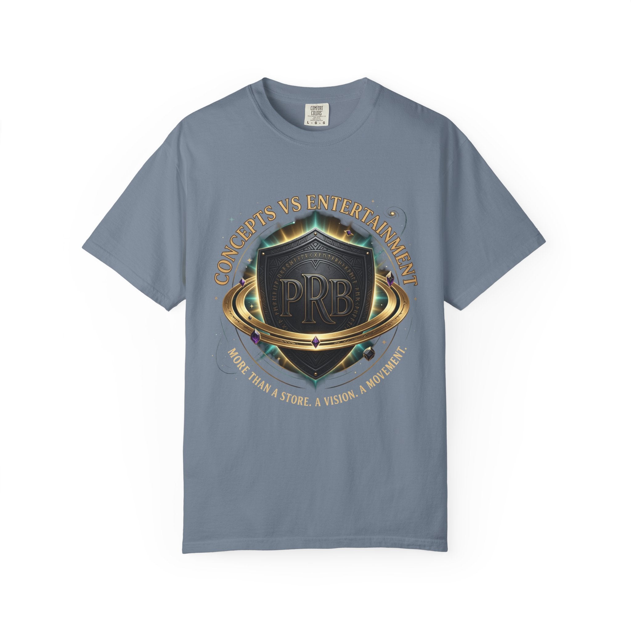 Concepts VS Entertainment Emblem Graphic T-Shirt | Heraldic Crest Tee by Printify