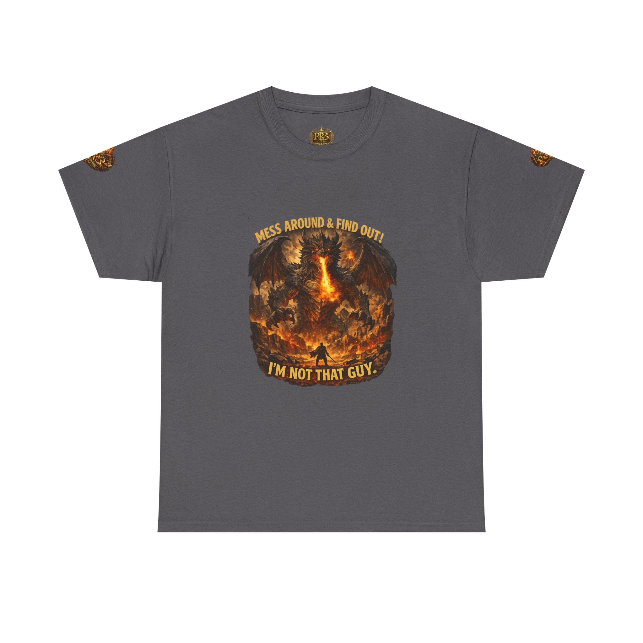 Power Runs Black PRB Demonic Warrior Illustration Tee | "I'm Not That Guy" Graphic Shirt by Printify