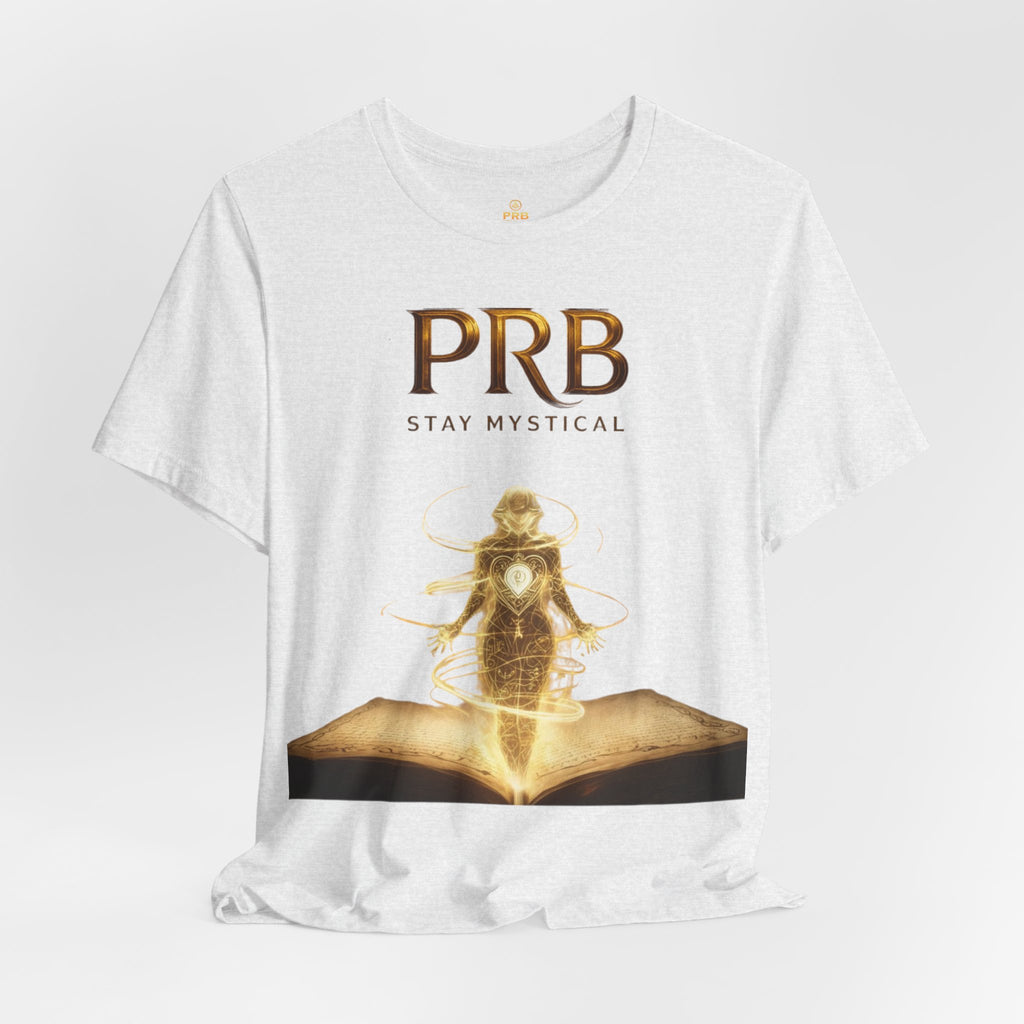PRB Mystical Graphic Tee – "PRB Stay Mystical" Spiritual Book & Light Design by Power Runs Black
