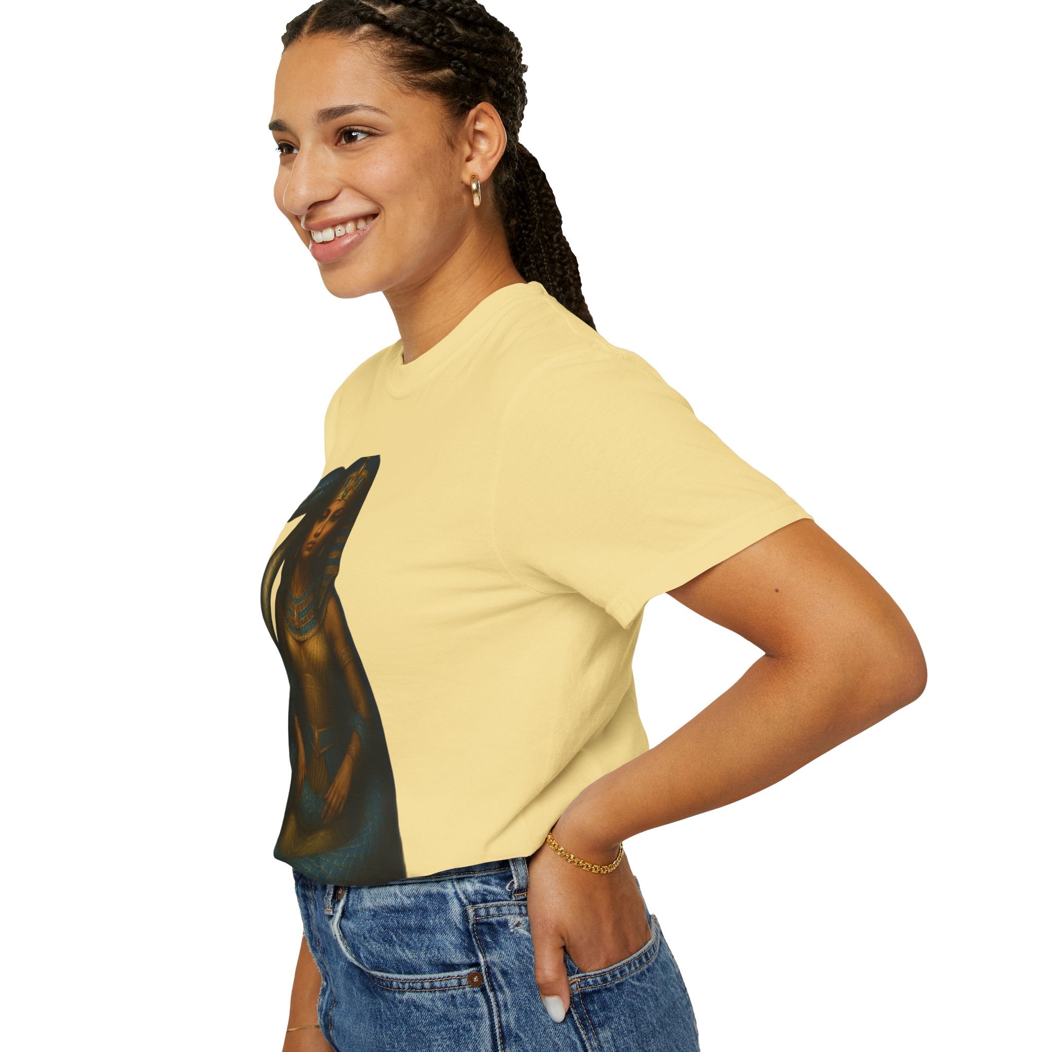 PRB Egyptian Goddess with Snake T-Shirt | Pharaoh Serpent Art Tee by Power Runs Black