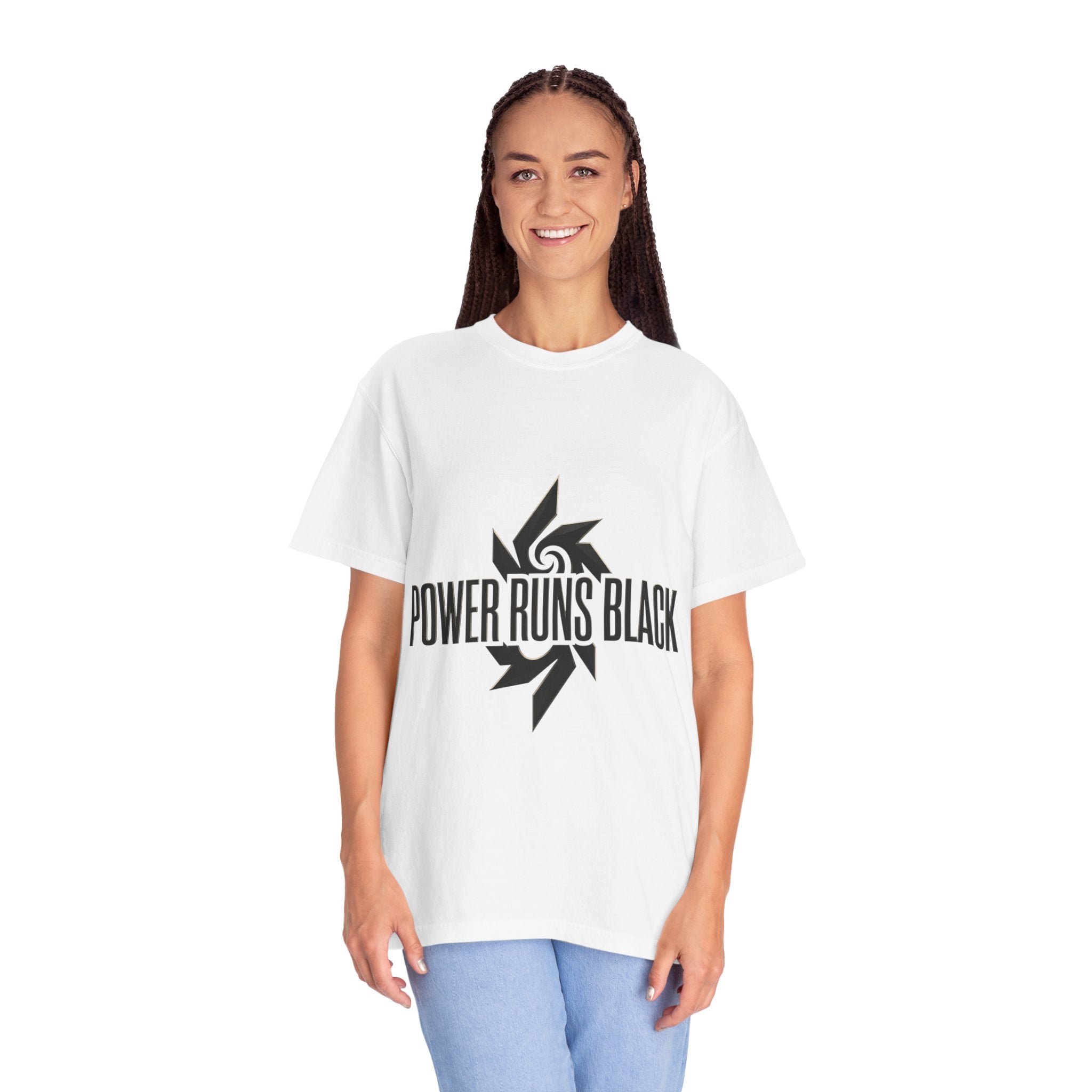 Power Runs Black PRB "Wear The Code" Mystic Shield T-Shirt — Geometric Sigil Graphic Tee by Printify