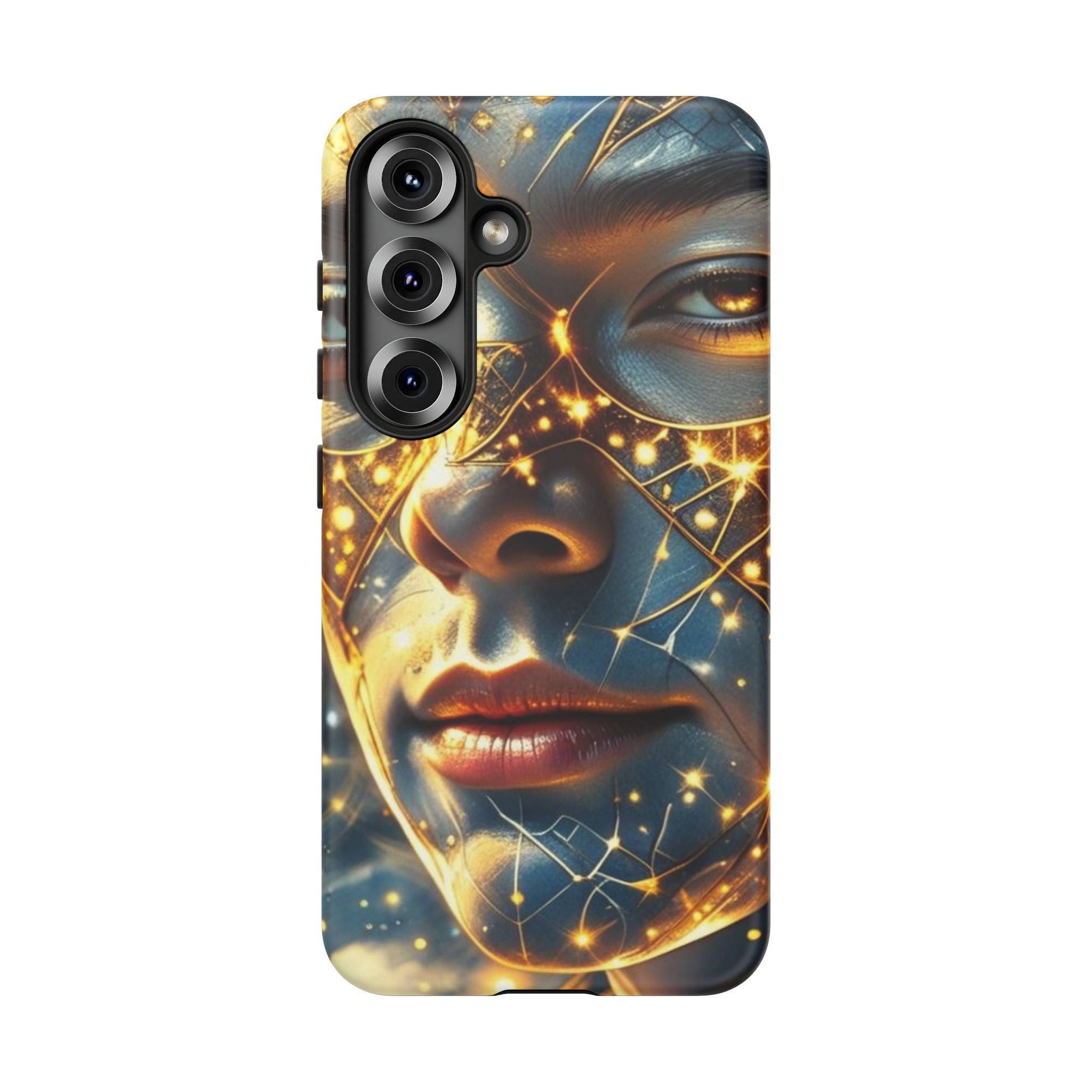 PRB Galactic Portrait Tough Case | Cosmic Face Phone Case, Starry Nebula Design by Printify
