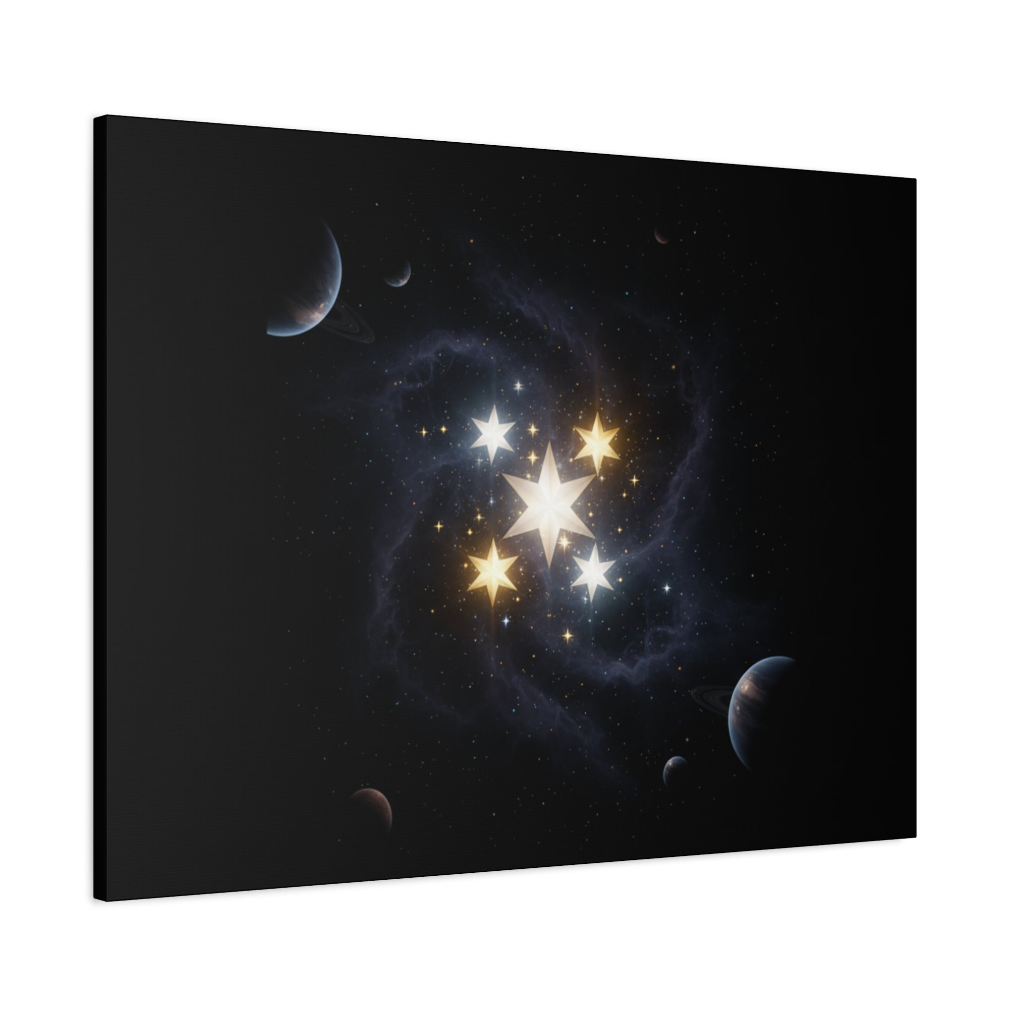 PRB Celestial Star Cluster Matte Canvas Print — Cosmic Planets Wall Art by Printify