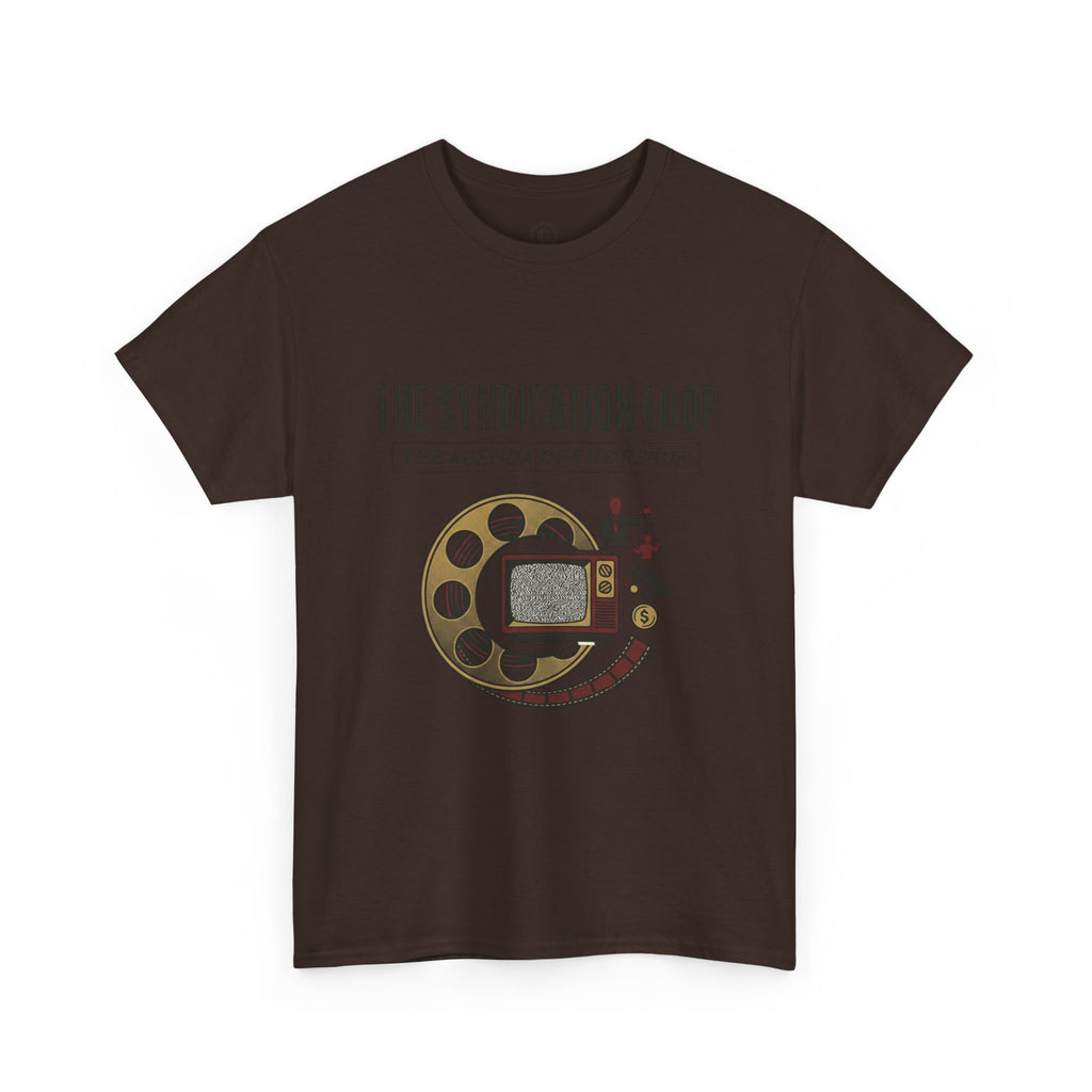 Power Runs Black — "The Agenda of the Arch" Retro TV Ouroboros Graphic Tee by Printify