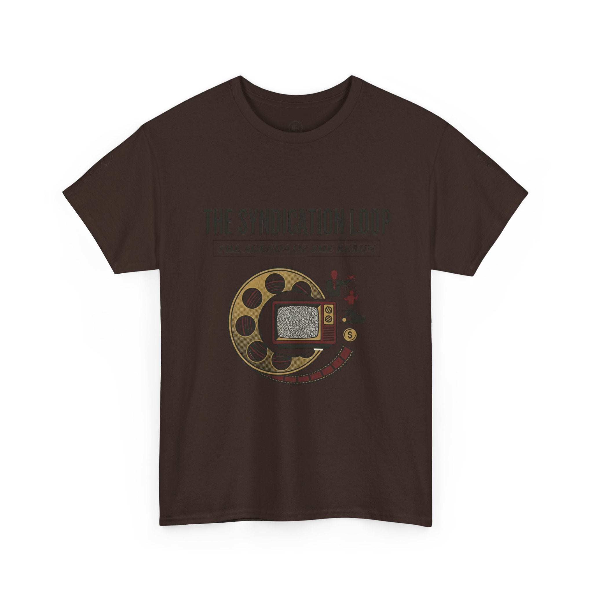 Power Runs Black — "The Agenda of the Arch" Retro TV Ouroboros Graphic Tee by Printify