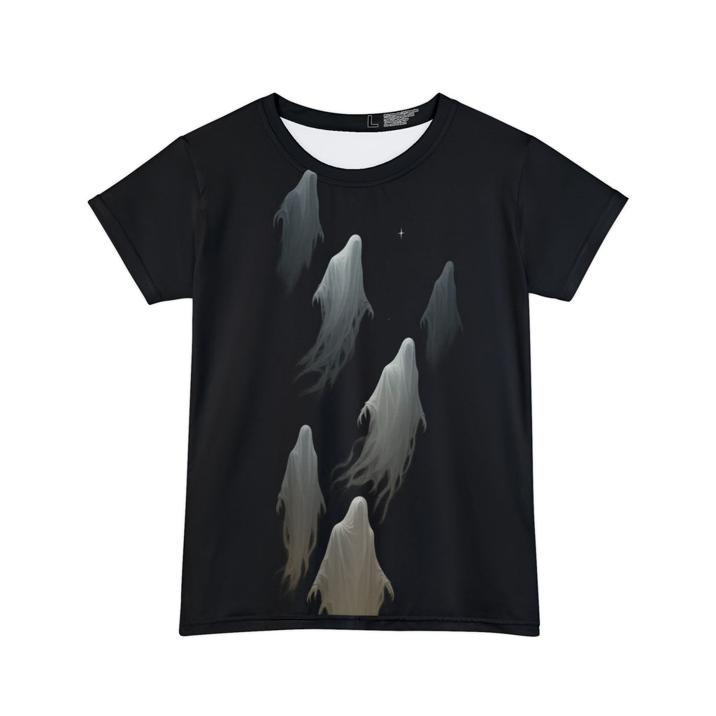 PRB Floating Ghosts Short Sleeve Shirt | Spooky Halloween Tee by Printify