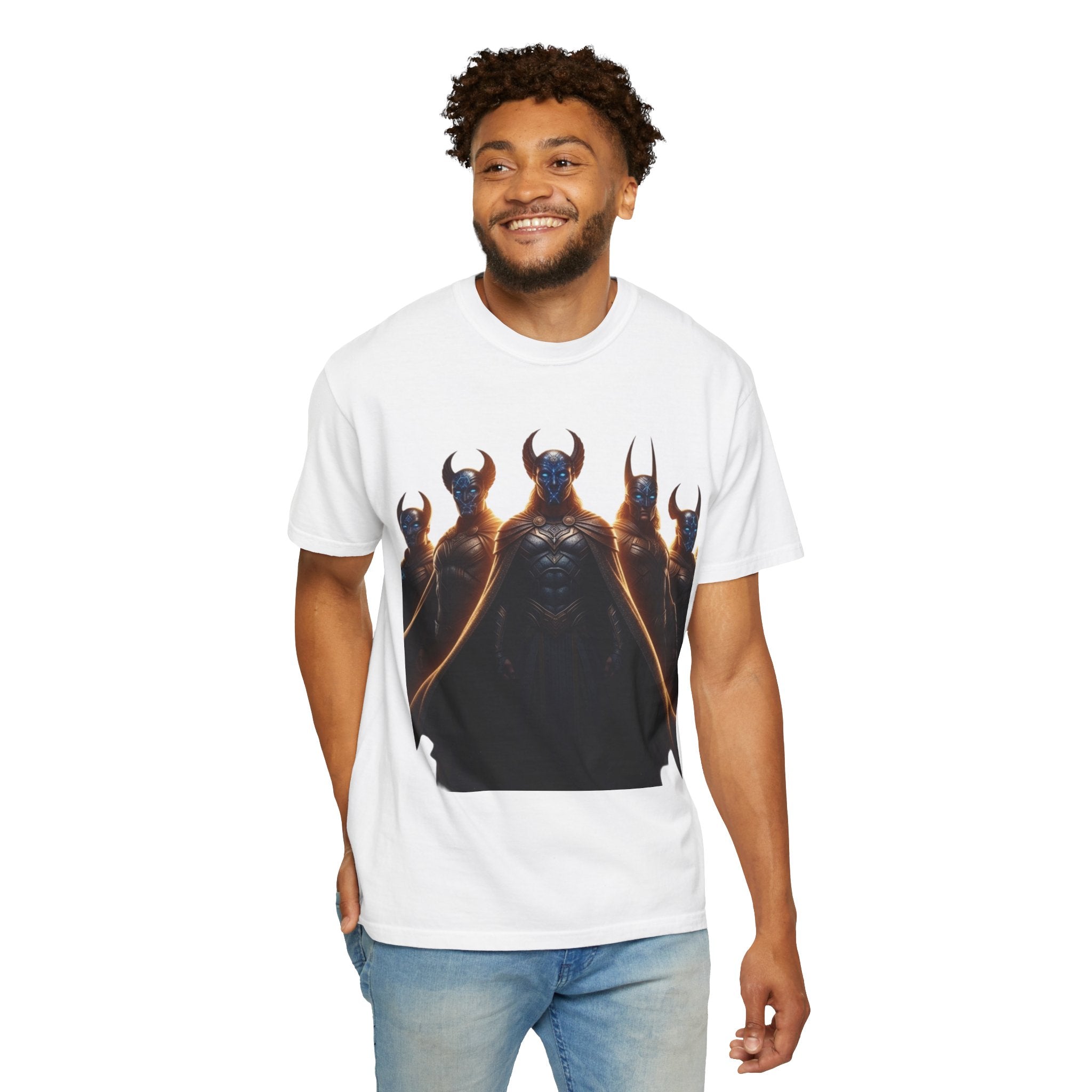 Power Runs Black PRB Dark Legion Graphic T-Shirt — Horned Warriors Fantasy Tee by Power Runs Black