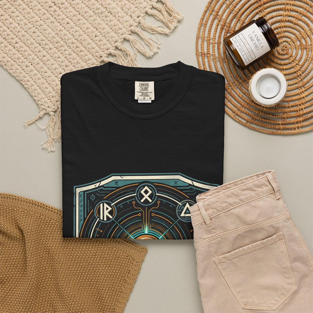 Power Runs Black PRB "Wear The Code" Mystic Shield T-Shirt — Geometric Sigil Graphic Tee by Power Runs Black