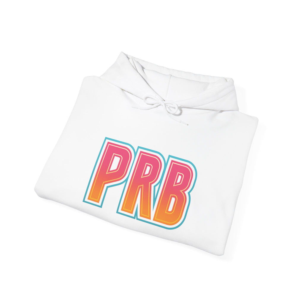 PRB Graphic Hoodie — Colorful Cityscape Pullover by Power Runs Black