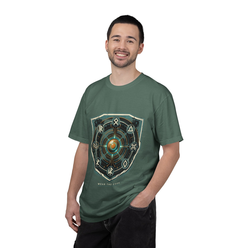 Power Runs Black PRB "Wear The Code" Mystic Shield T-Shirt — Geometric Sigil Graphic Tee by Power Runs Black