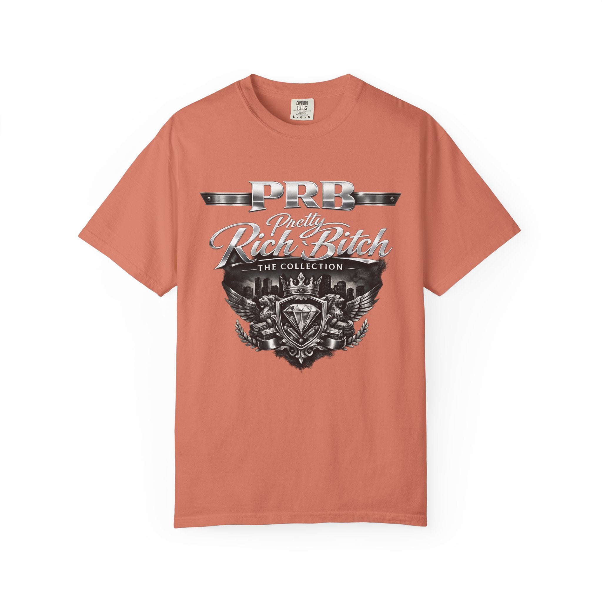 PRB Rebel Biker Crest T-Shirt | Vintage Motorcycle Emblem Tee by Power Runs Black