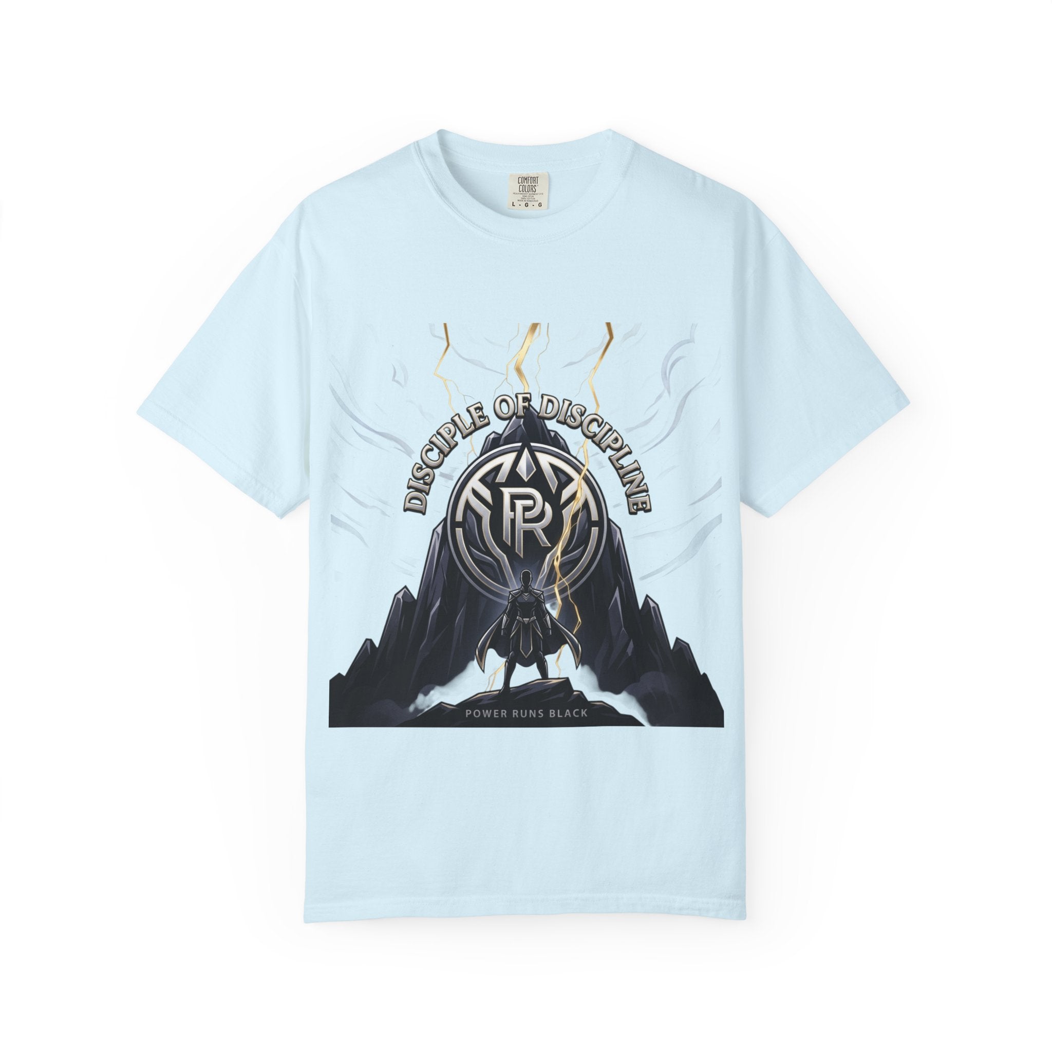 Printify PRB Disciple of Discipline logo mountain graphic T-Shirt | Crest emblem tee - T-Shirt