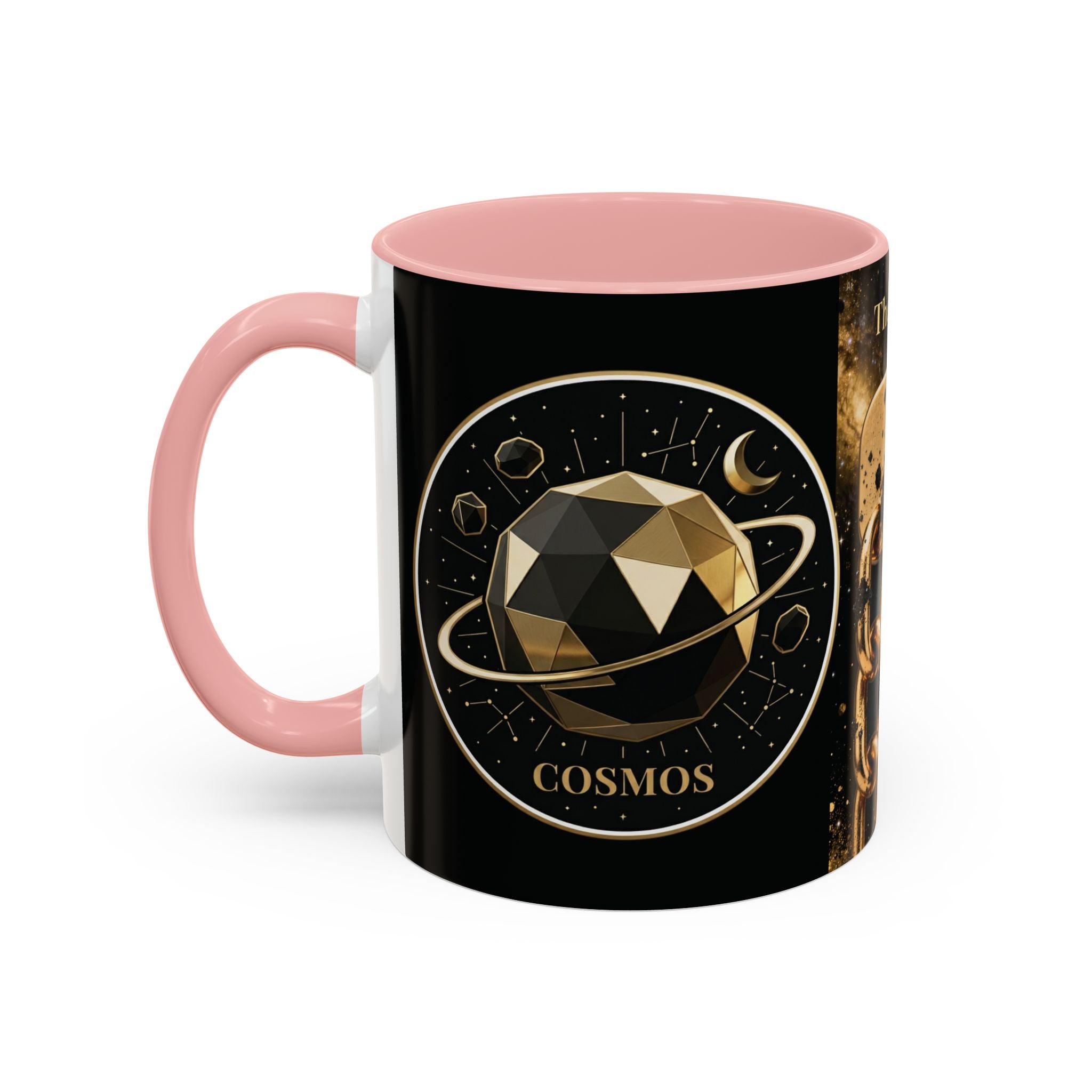 PRB Gold Cosmos Design Accent Coffee Mug | The Break, Planet Illustration by Power Runs Black