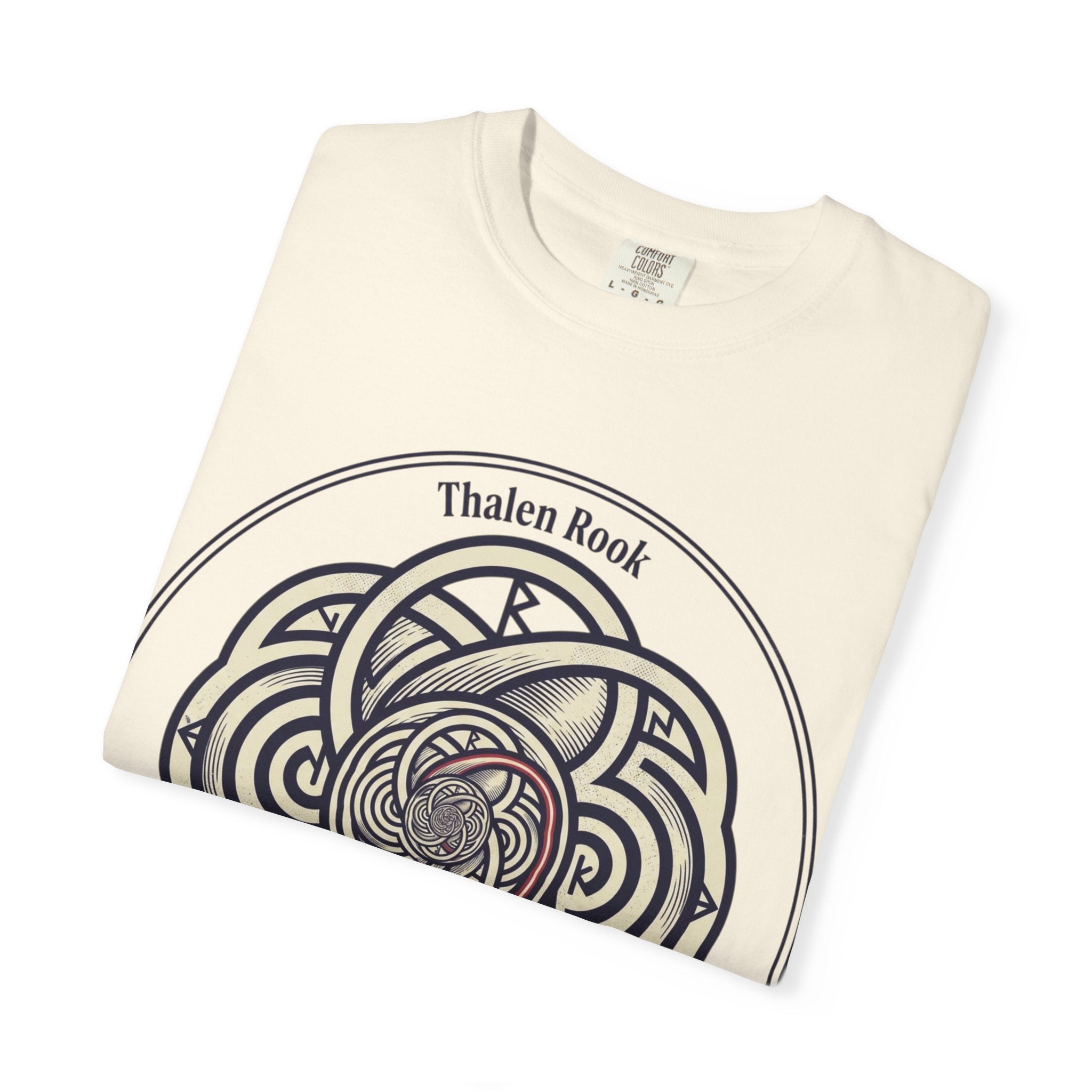 Power Runs Black PRB Thalen Rook Celtic Knot Graphic T-Shirt — "He stared too long..." Quote Tee by Power Runs Black