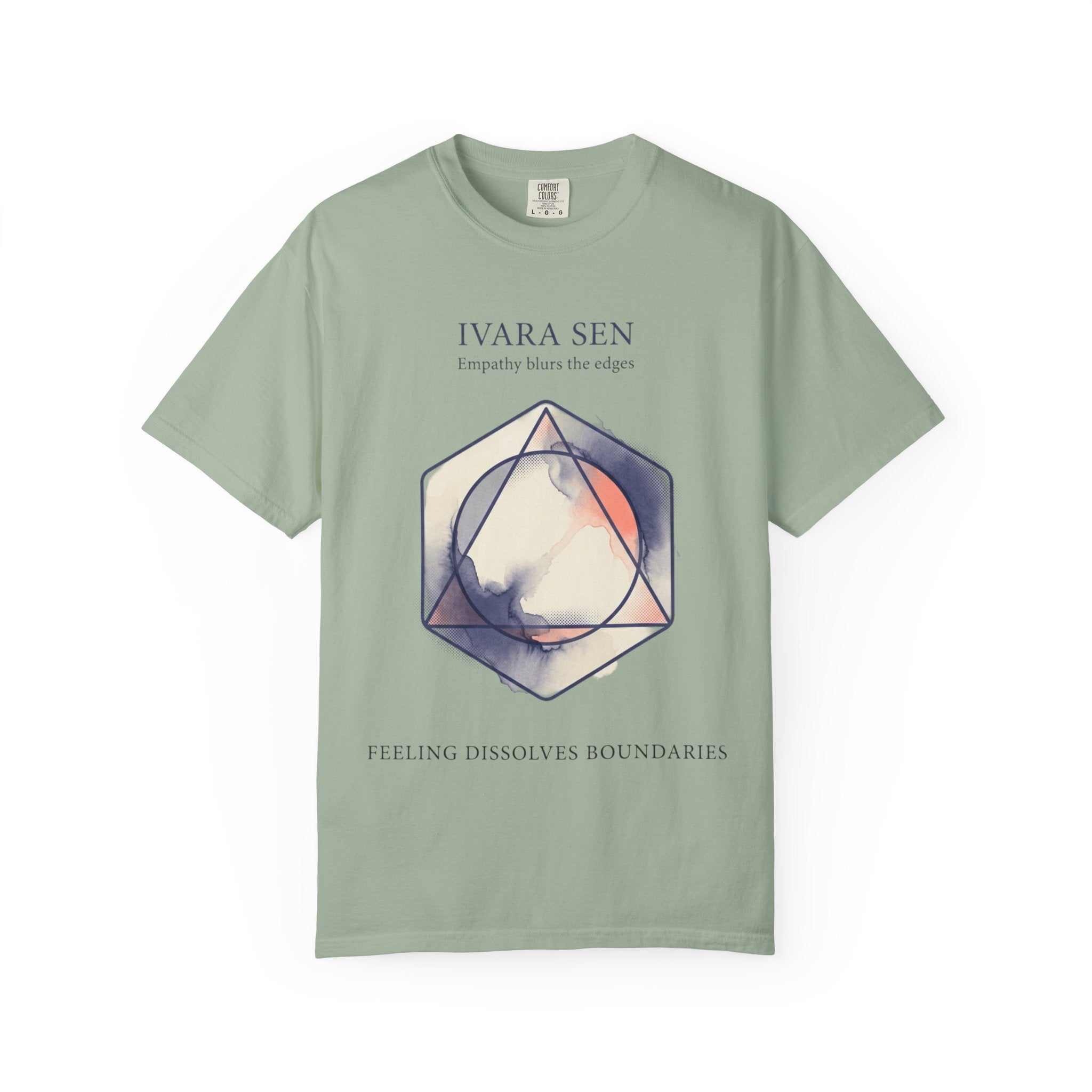 Power Runs Black PRB Abstract Geometric Tee — “Ivara Sen: Feeling Dissolves Boundaries” by Power Runs Black
