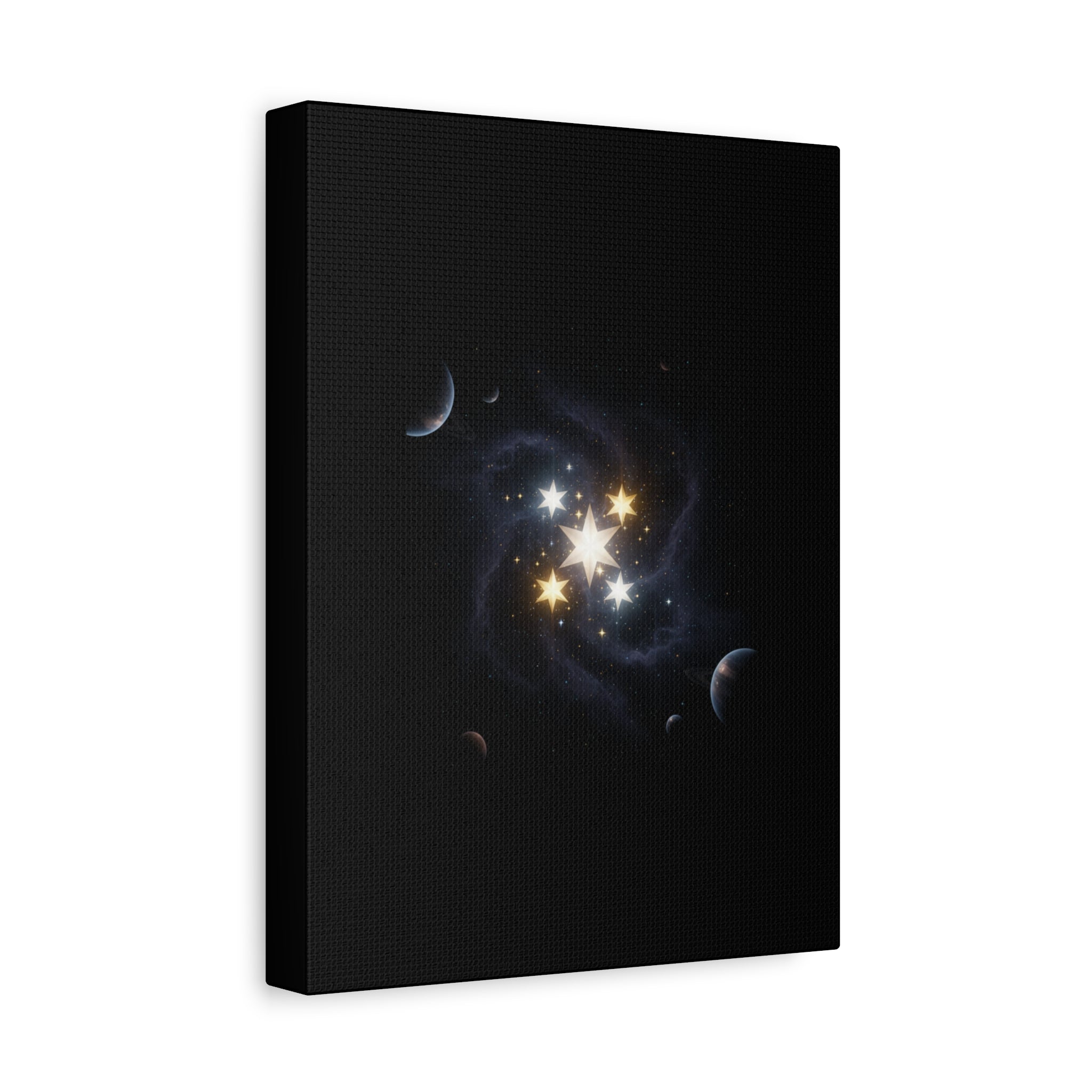 Power Runs Black PRB Glowing Star Constellation Canvas by Power Runs Black