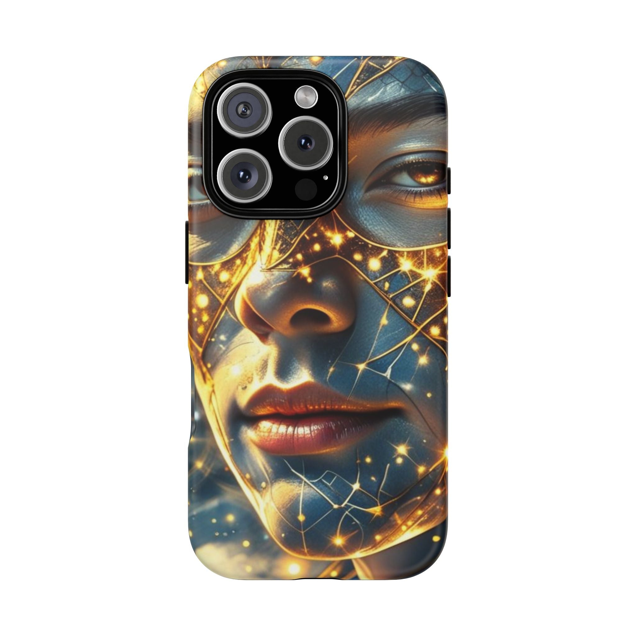 PRB Galactic Portrait Tough Case | Cosmic Face Phone Case, Starry Nebula Design by Printify