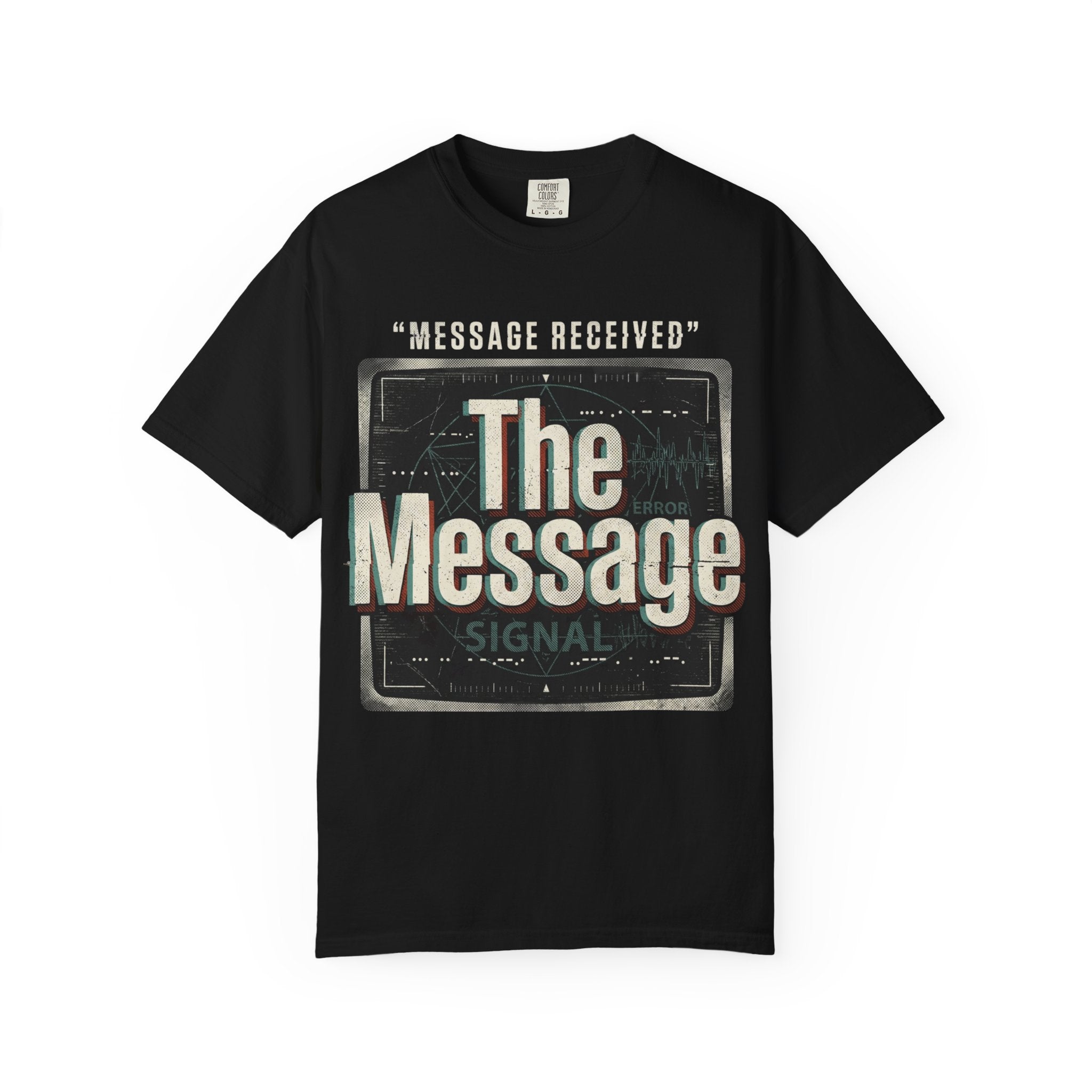 Power Runs Black PRB The Message Signal T-Shirt — Retro Graphic Tee with 'Message Received' Design by Power Runs Black