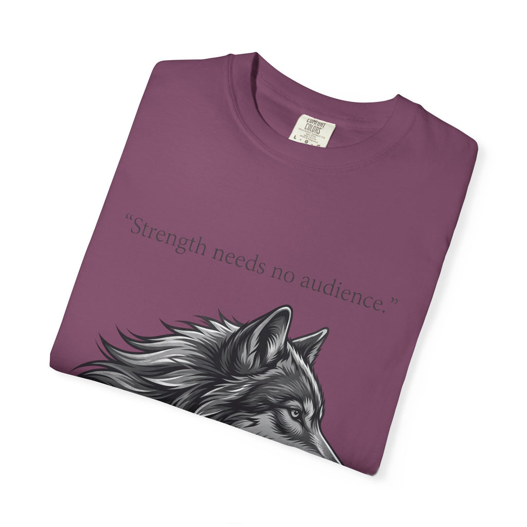PRB Wolf Head T-Shirt — "Strength needs no audience" Inspirational Graphic Tee by Printify