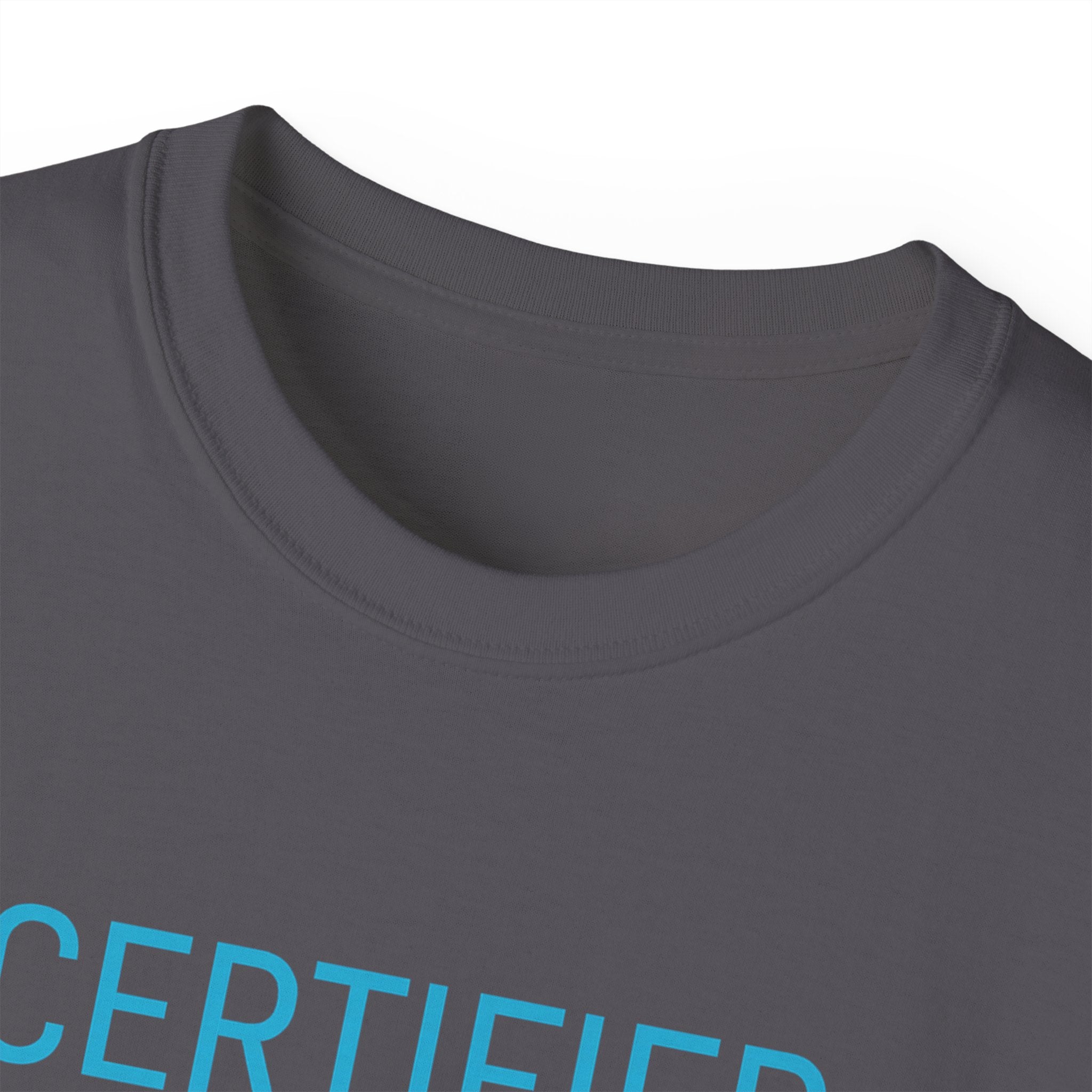 PRB Certified Classic portrait tee | Retro portrait holding light by Power Runs Black