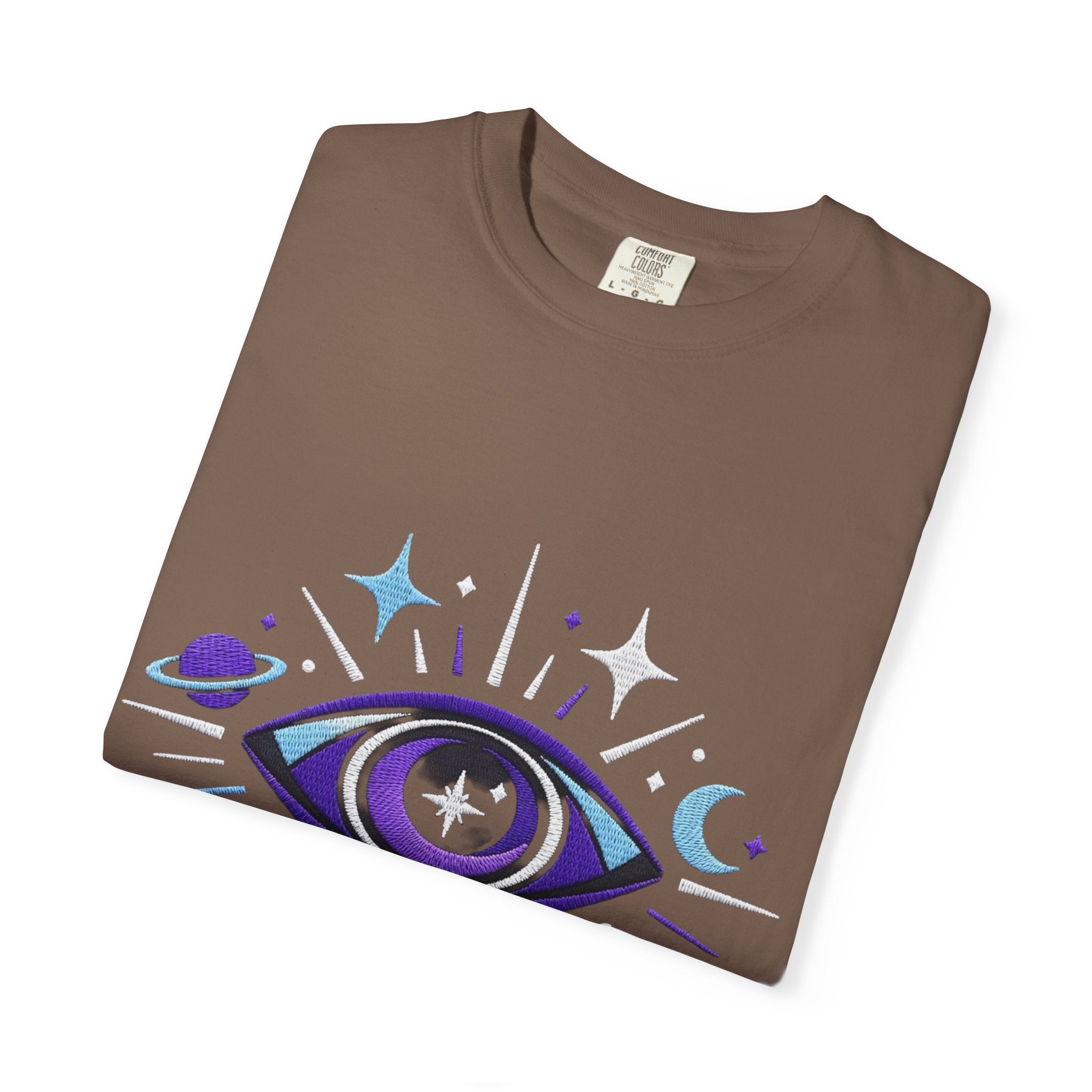 PRB Mystic All-Seeing Eye T-shirt | Cosmic Moon and Stars by Printify