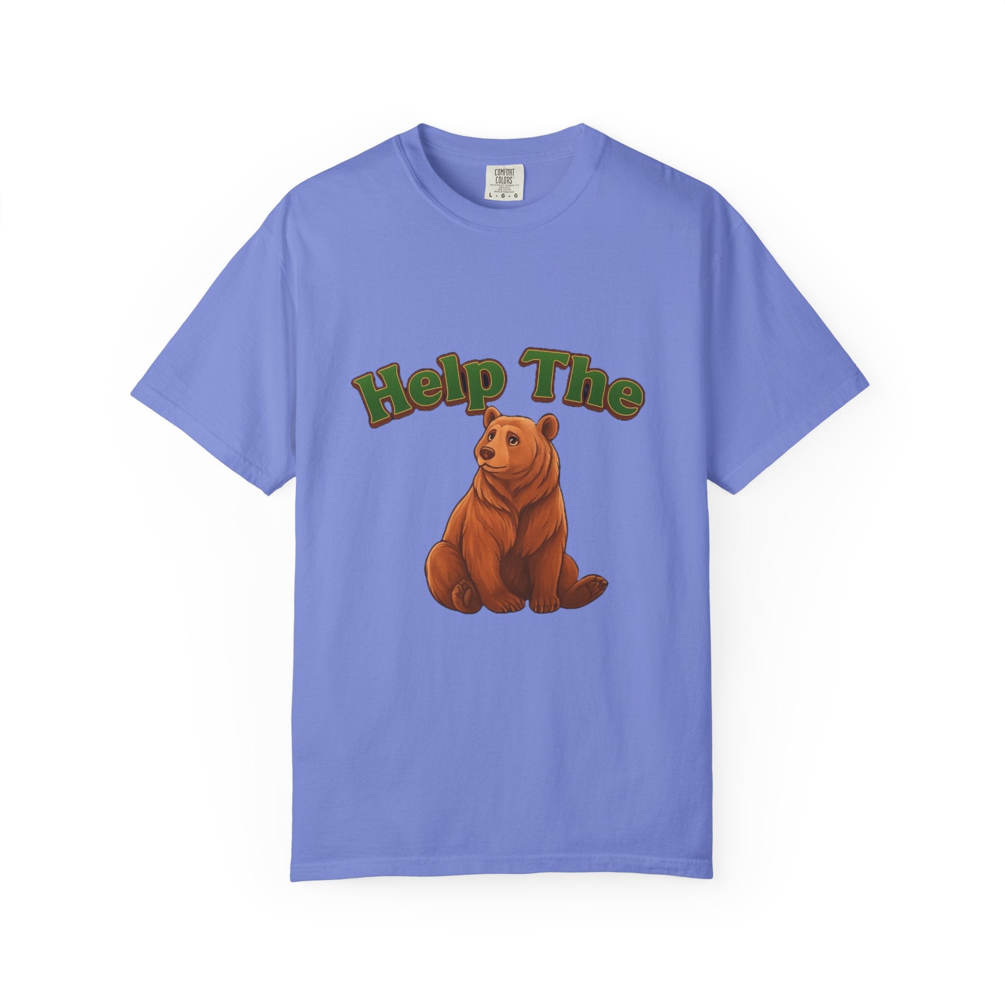 PRB Help The Bear T-shirt | Cute Sitting Bear Illustration by Printify