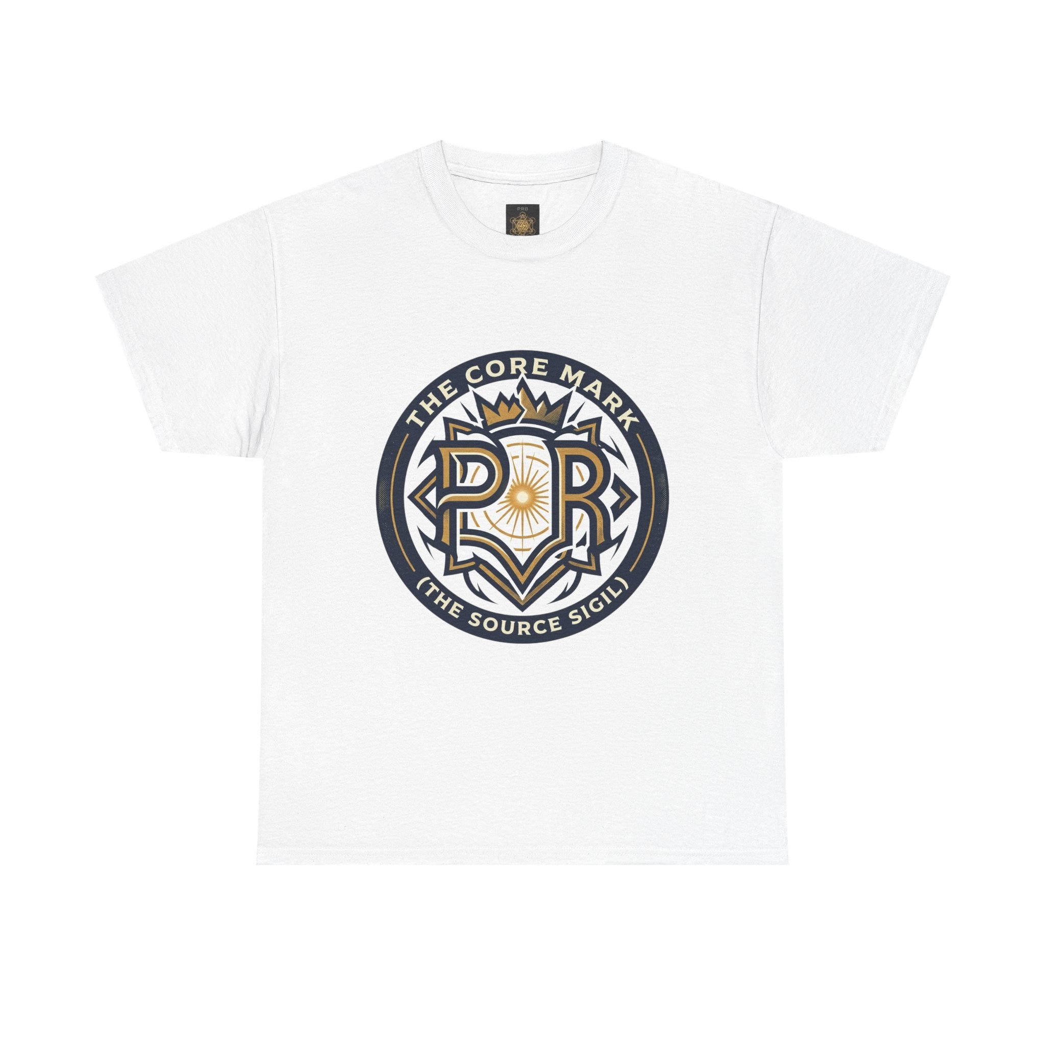 Power Runs Black PRB Core Mark Logo T-Shirt — "The Source Sigil" Retro Emblem Tee by Power Runs Black