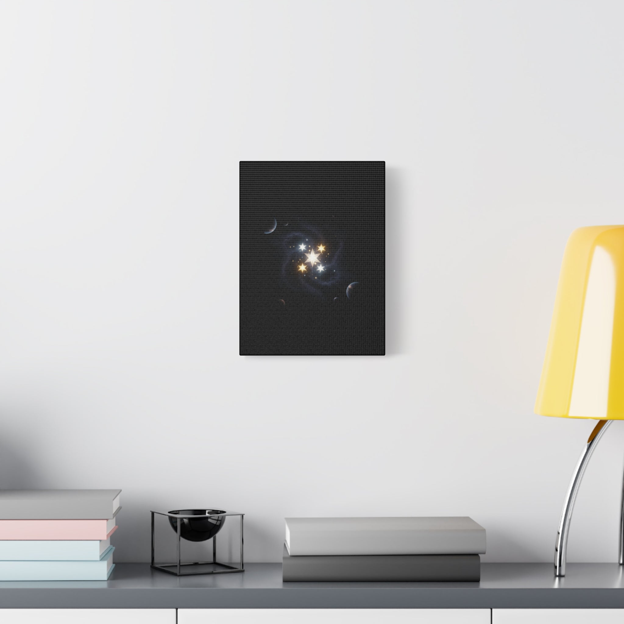 Power Runs Black PRB Glowing Star Constellation Canvas by Power Runs Black