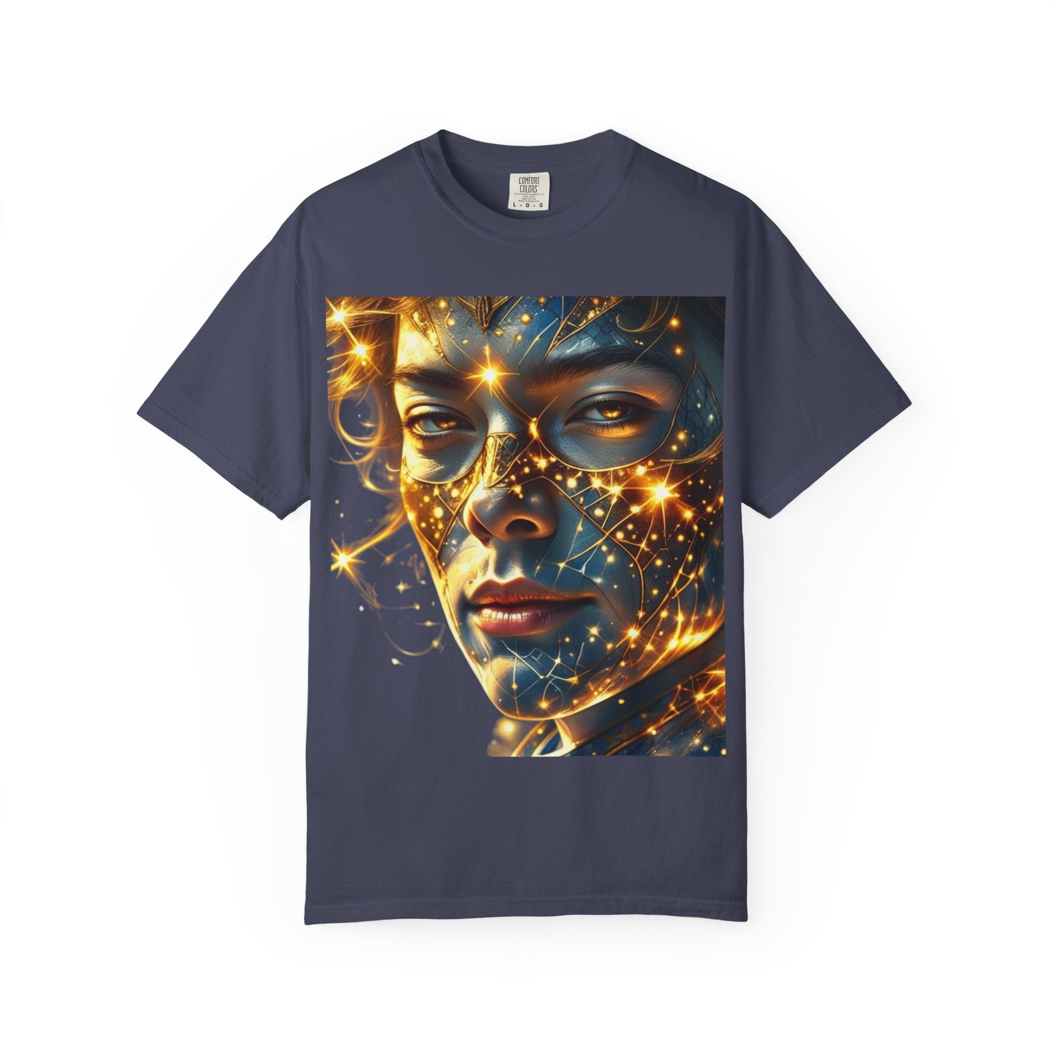 PRB Celestial Glow Unisex Graphic T-Shirt | Luminous Portrait Tee by Power Runs Black