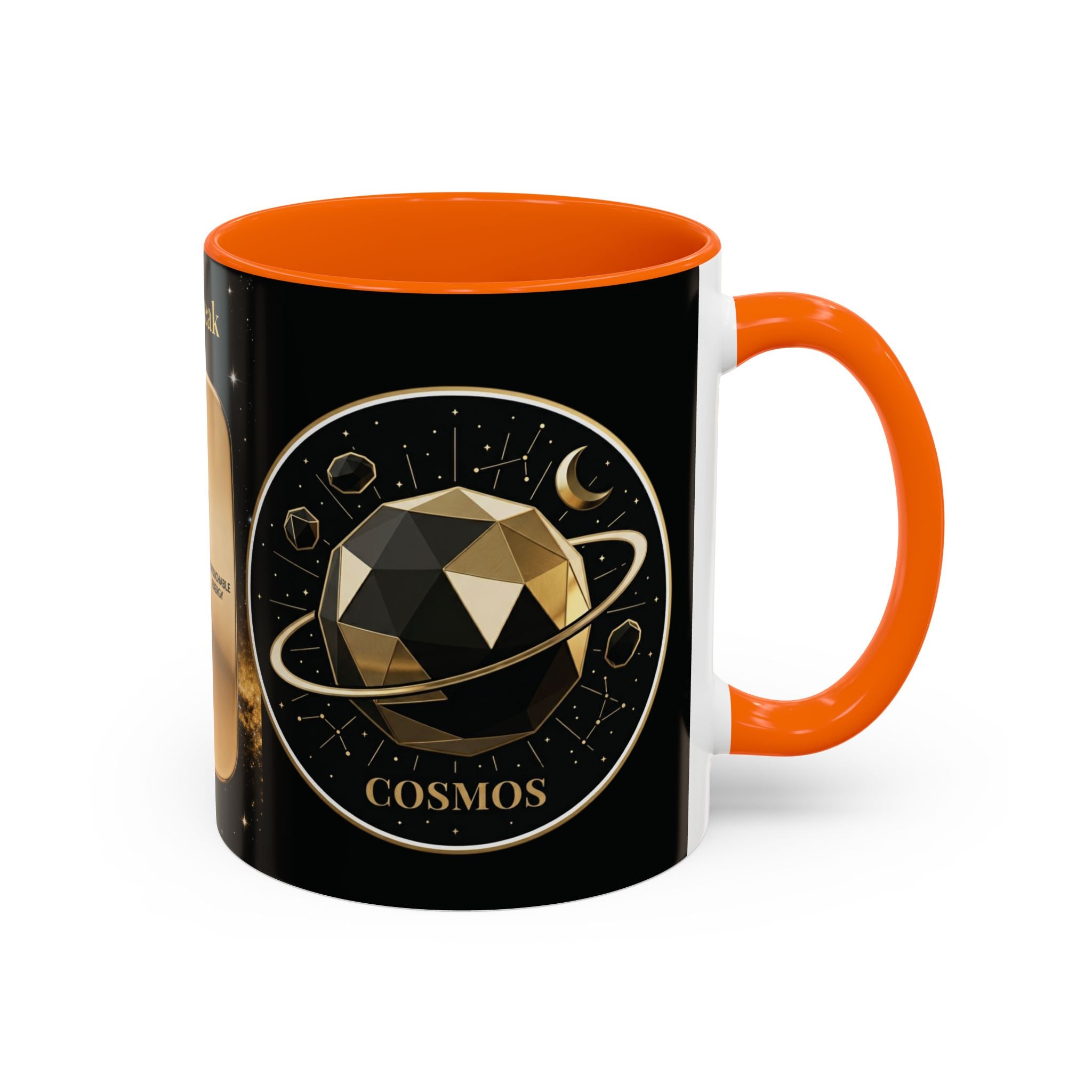 PRB Gold Cosmos Design Accent Coffee Mug | The Break, Planet Illustration by Power Runs Black