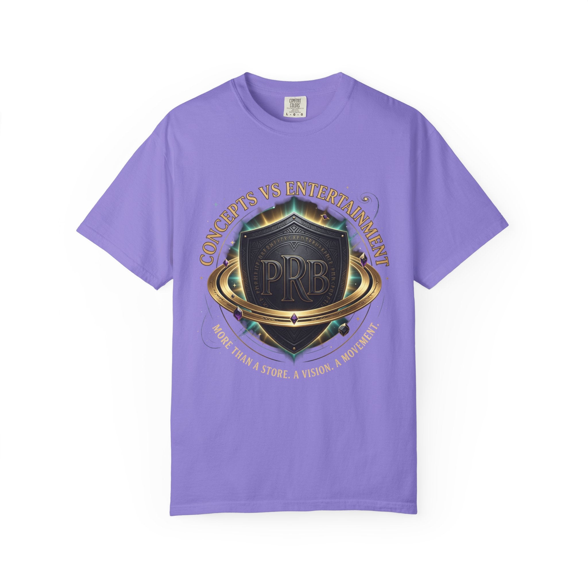 Concepts VS Entertainment Emblem Graphic T-Shirt | Heraldic Crest Tee by Printify
