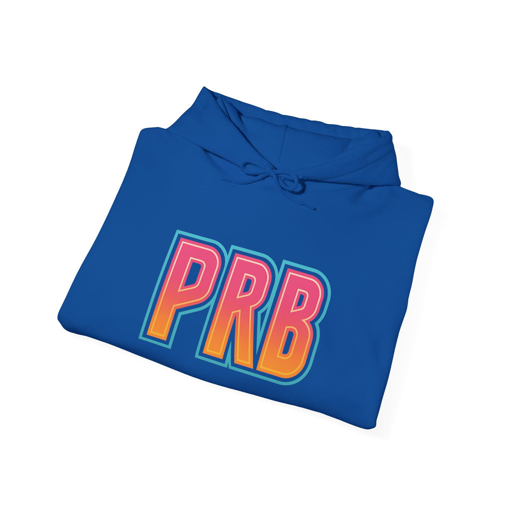 PRB Graphic Hoodie — Colorful Cityscape Pullover by Power Runs Black